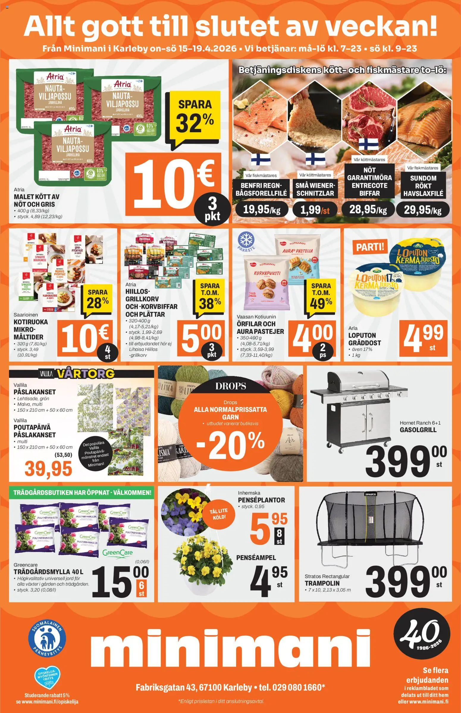 Minimani Tarjoukset - Kokkola – voimassa 15.04.2026 alkaen | Sivu: 2 | Tuotteet: Jauheliha, Spagetti, Entrecote