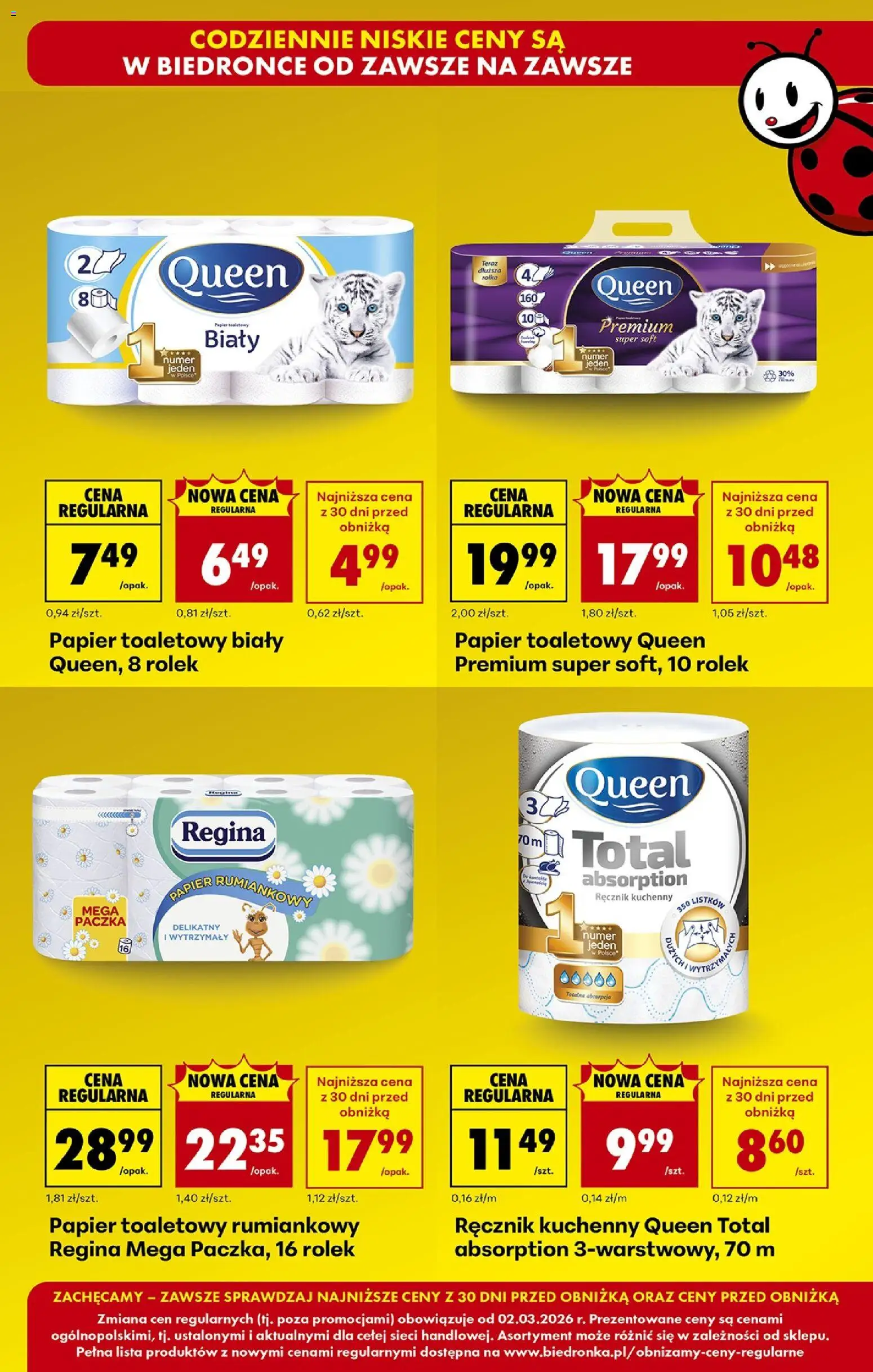 Biedronka gazetka - Tani weekend od 06.03.2026 | Strona: 9 | Produkty: Papier toaletowy queen, Papier toaletowy