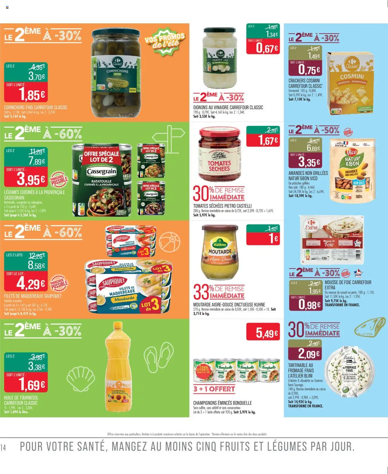  | Page: 14 | Produits: Fromage, Vinaigre, Champignon, Amandes