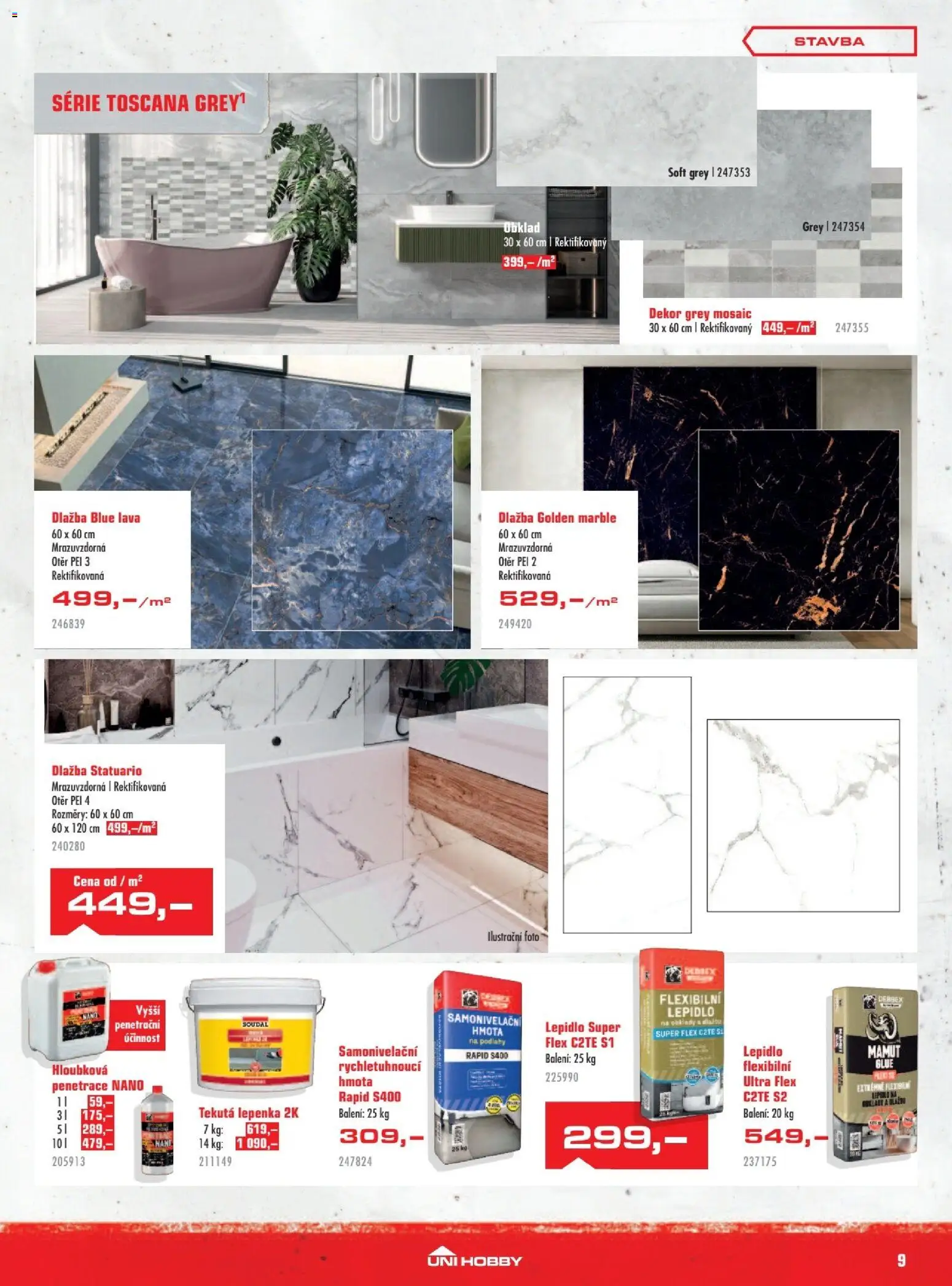 Uni Hobby leták od 29.01.2026 | Strana: 9 | Produkty: Dlažba