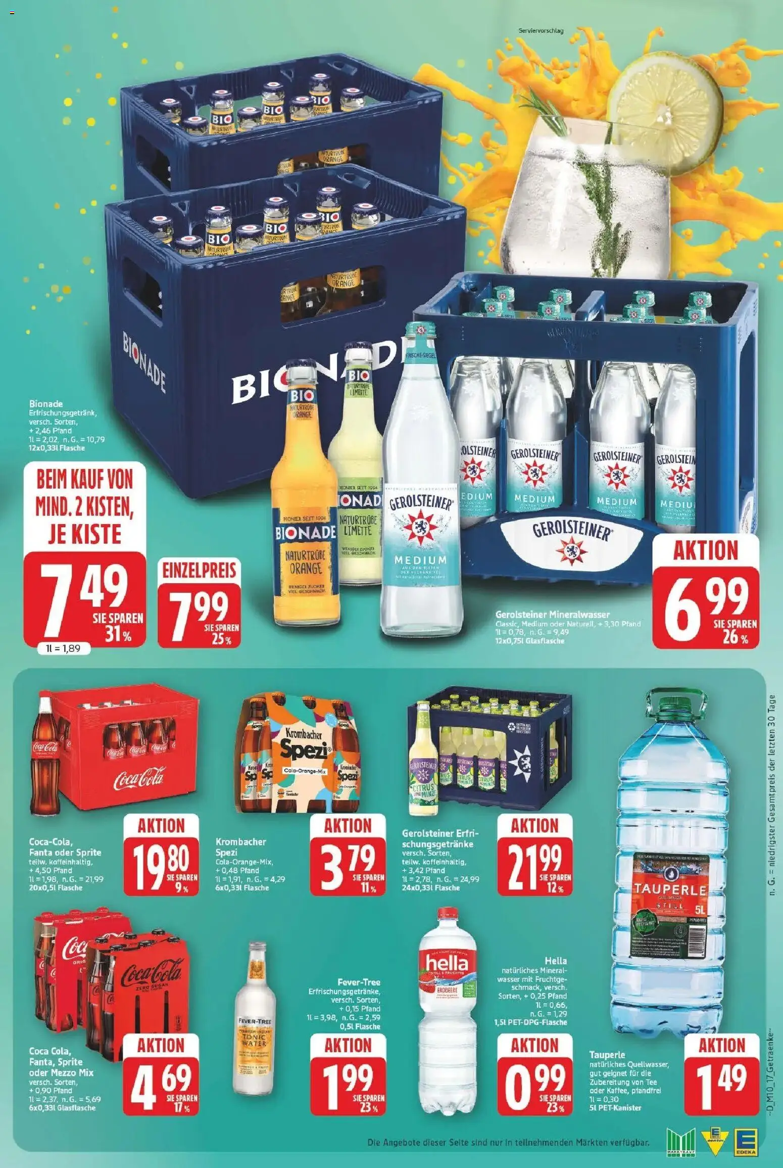 Marktkauf Wochenangebote Bad Salzuflen  – gültig ab 02.03.2026 | Seite: 17 | Produkte: Fanta, Bionade, Mineralwasser, Tee