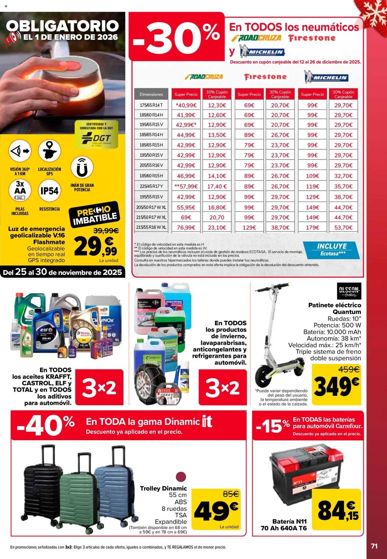 Carrefour folleto │ válido desde el 25.11.2025 | Página: 73 | Productos: Té, Peso, Ελιές, Batería