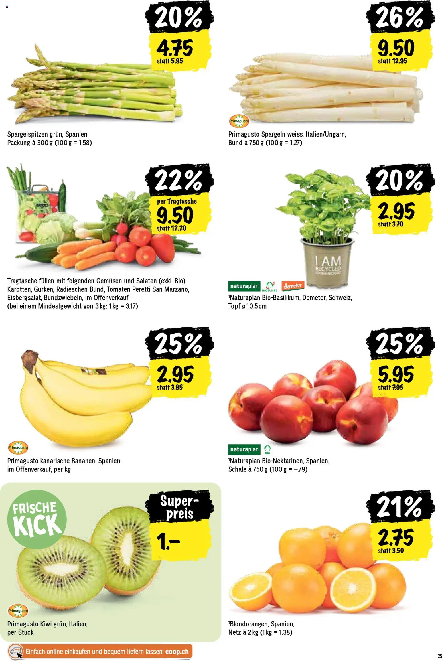 Coop aktionen – gültig ab 23.04.2026 | Seite: 3 | Produkte: Tomaten, Kiwi