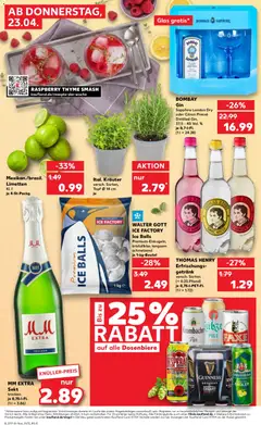 MM EXTRA Sekt, trocken je 0,75-I-FI. ab 23.04.2026 gültig | Seite: 8 | Produkte: Limetten, Sekt, Krombacher, Lubzer