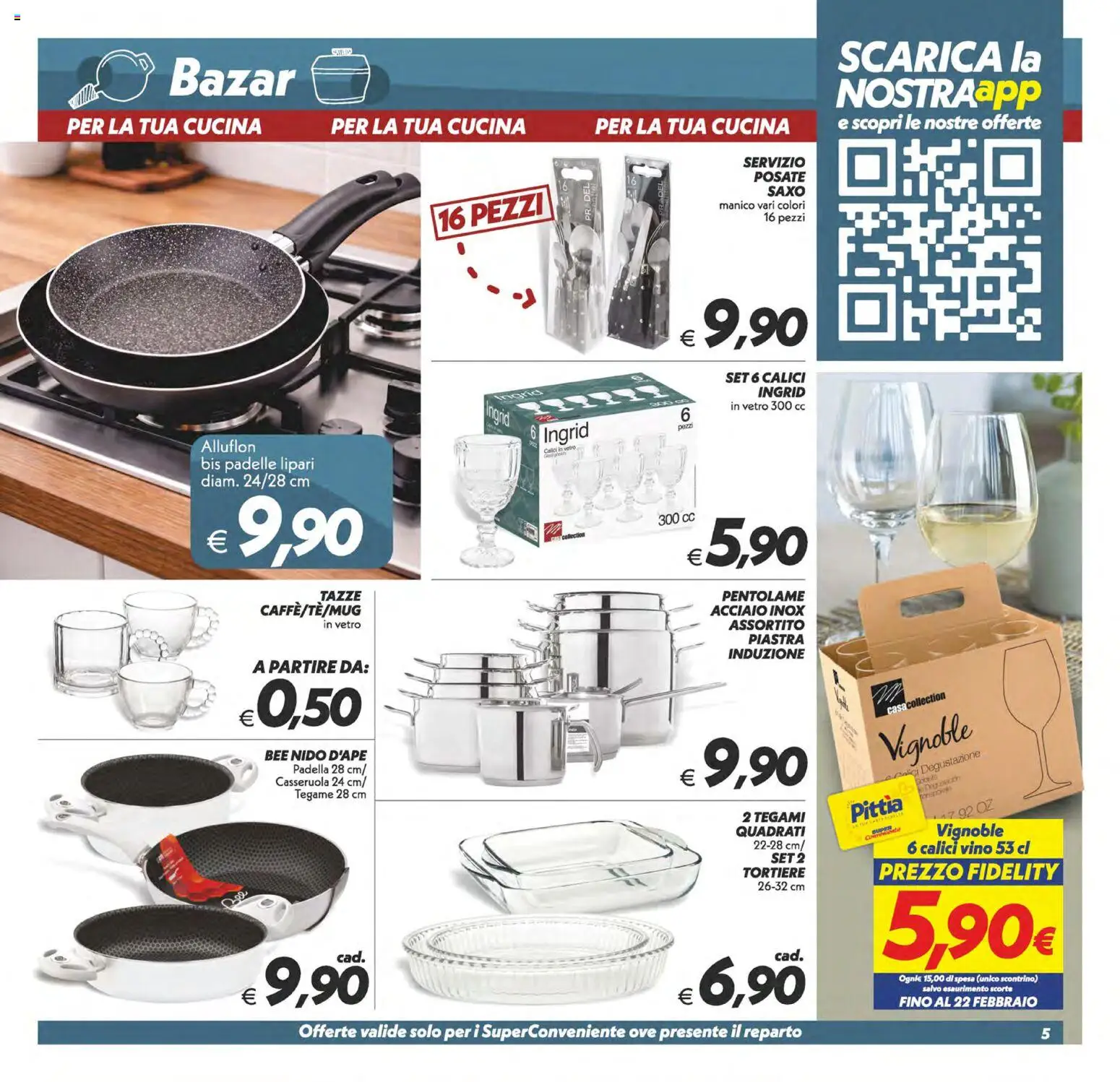 Volantino SuperConveniente del 23.01.2026 | Pagina: 30 | Prodotti: Posate, Vino, Padella, Casseruola
