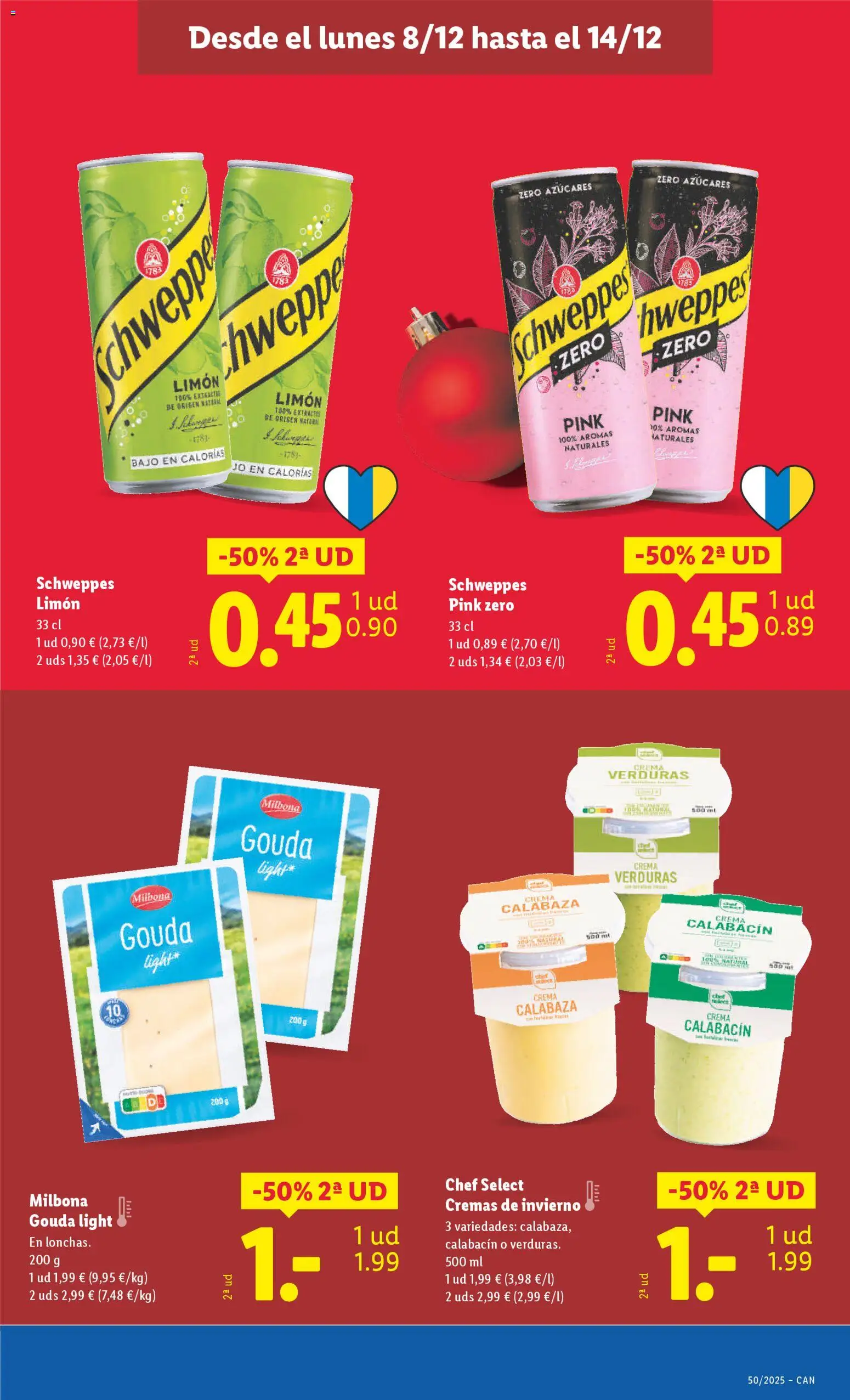 Lidl - Canarias │ válido desde el 08.12.2025 | Página: 17 | Productos: Calabacín, Πράσινο τσάι, Crema