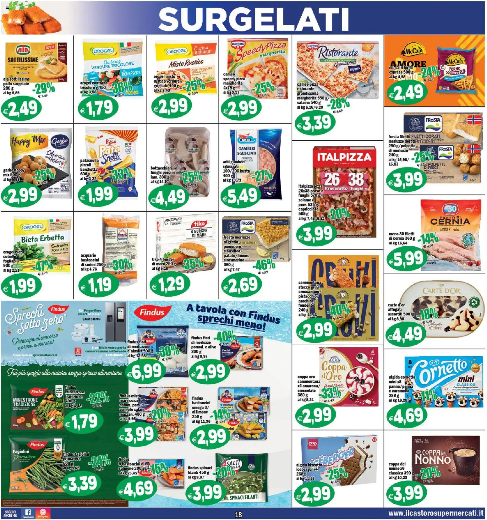 Volantino Il Castoro del 27.11.2025 | Pagina: 18 | Prodotti: Salame, Pomodoro, Funghi, Frigorifero