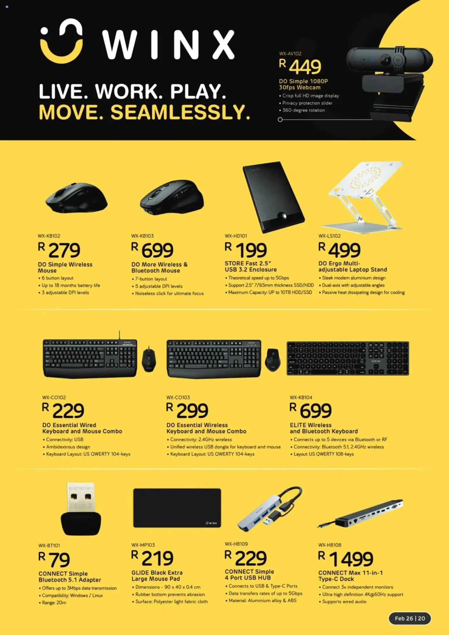 New Computer Mania catalogue – valid from 01.02.2026 | Page: 21 | Products: Mouse, Adapter, USB, Light
