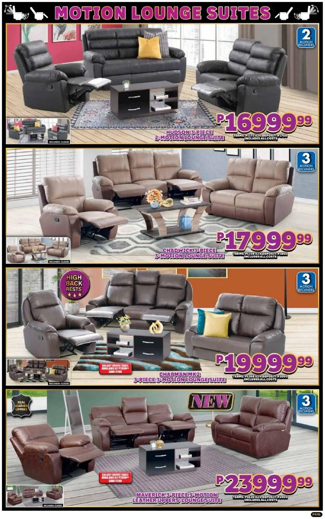 New Lewis Stores catalogue – valid from 01.10.2025 | Page: 13 | Products: Coffee table, Table, Lounge suite, Coffee