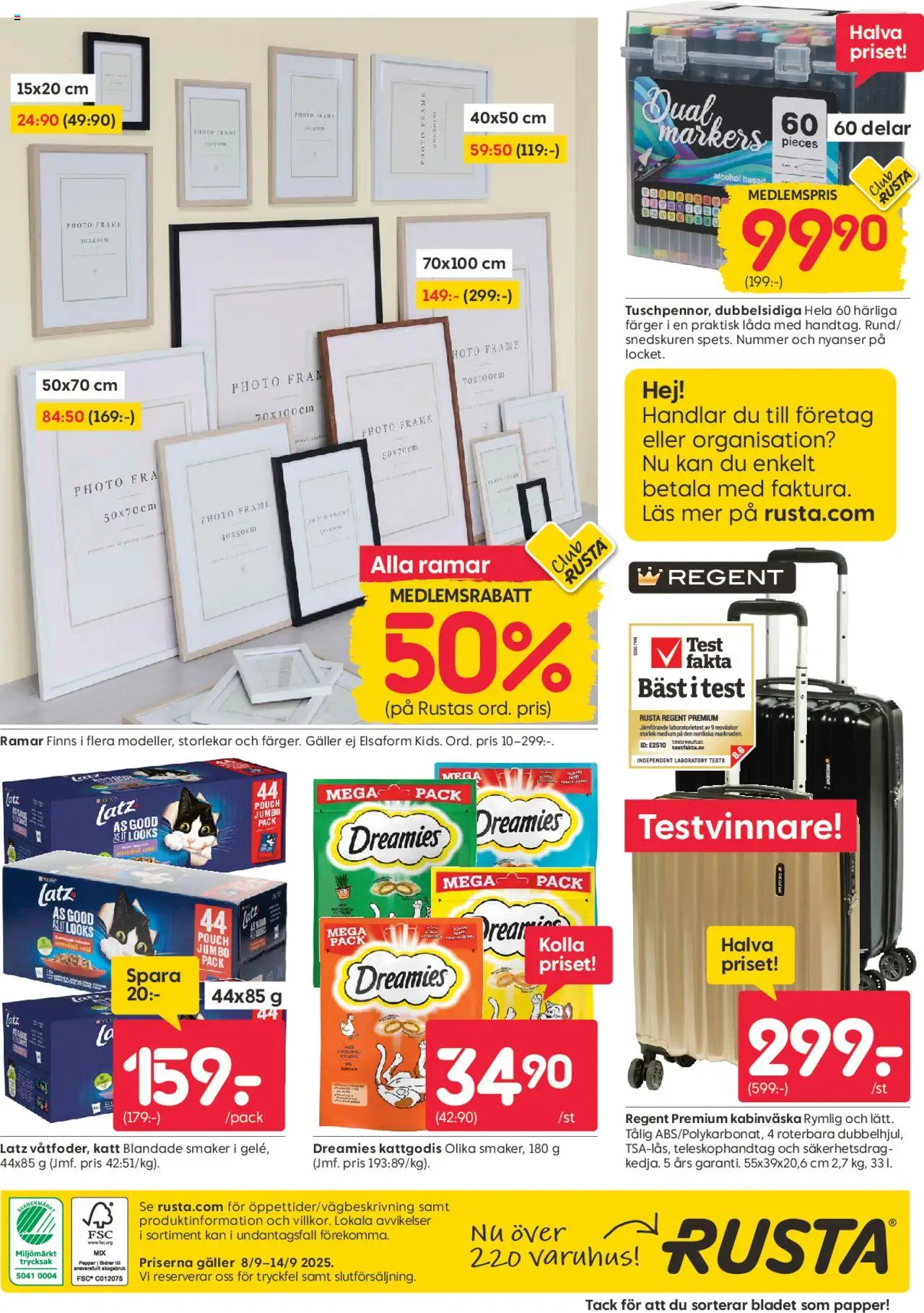 Rusta reklamblad aktuell från 08.09.2025 | Sida: 16 | Produkter: Galler, Låda, Papper