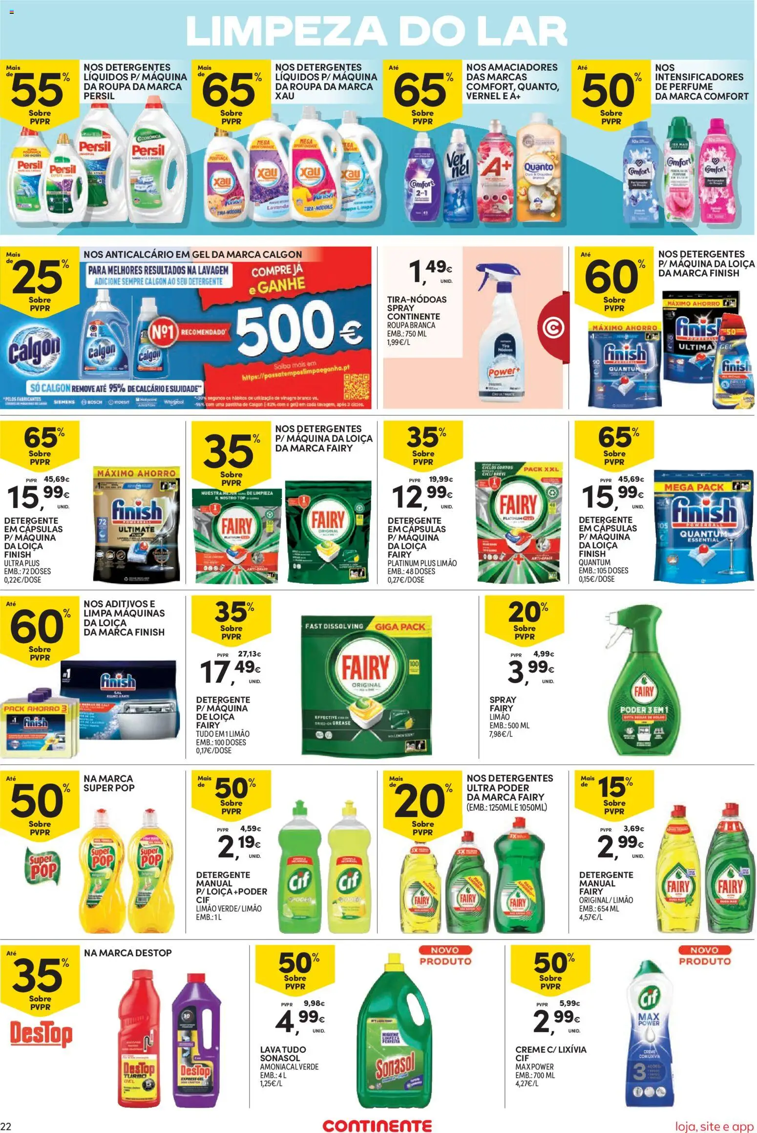 Continente Semanal Continente Bom Dia │ válido de 14.04.2026 | Página: 22 | Produtos: Vinagre, Vinagre branco, Perfume, Detergente