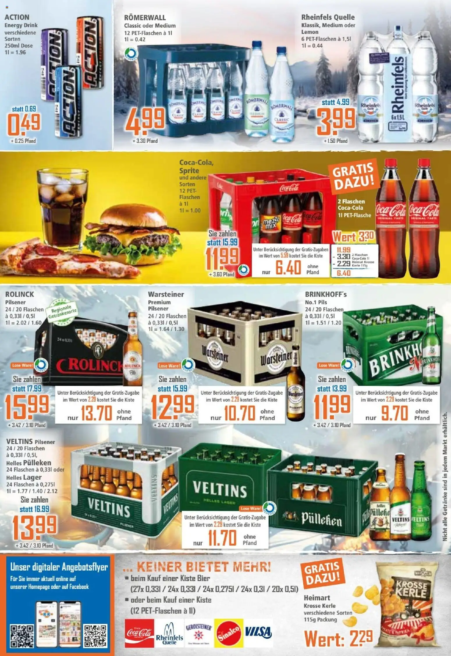 Klaas & Kock Prospekt – gültig ab 12.01.2026 | Seite: 12 | Produkte: Coca cola, Pils, Warsteiner, Rheinfels quelle