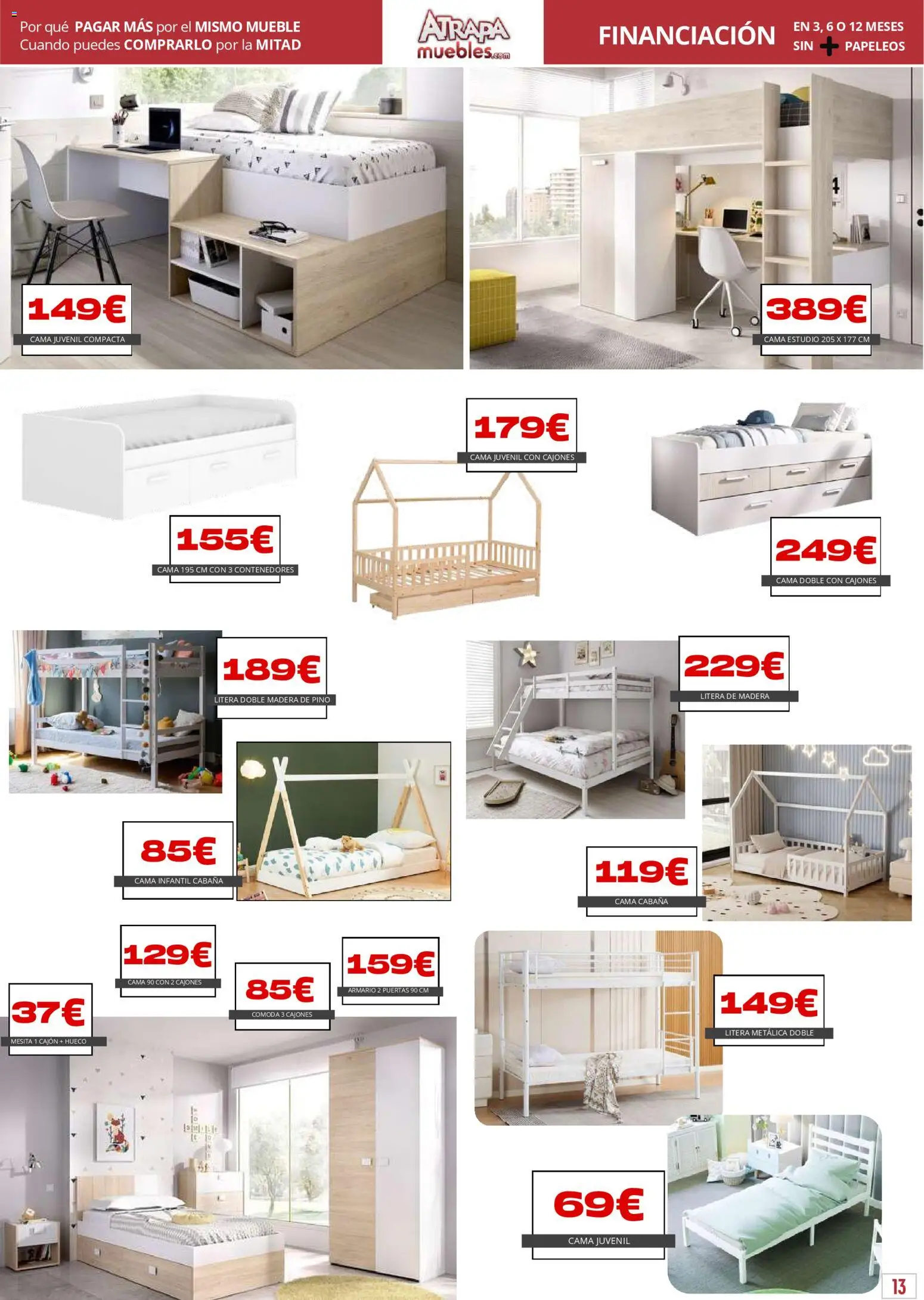 Atrapa Muebles - folleto │ válido desde el 01.02.2026 | Página: 13 | Productos: Cama, Armario