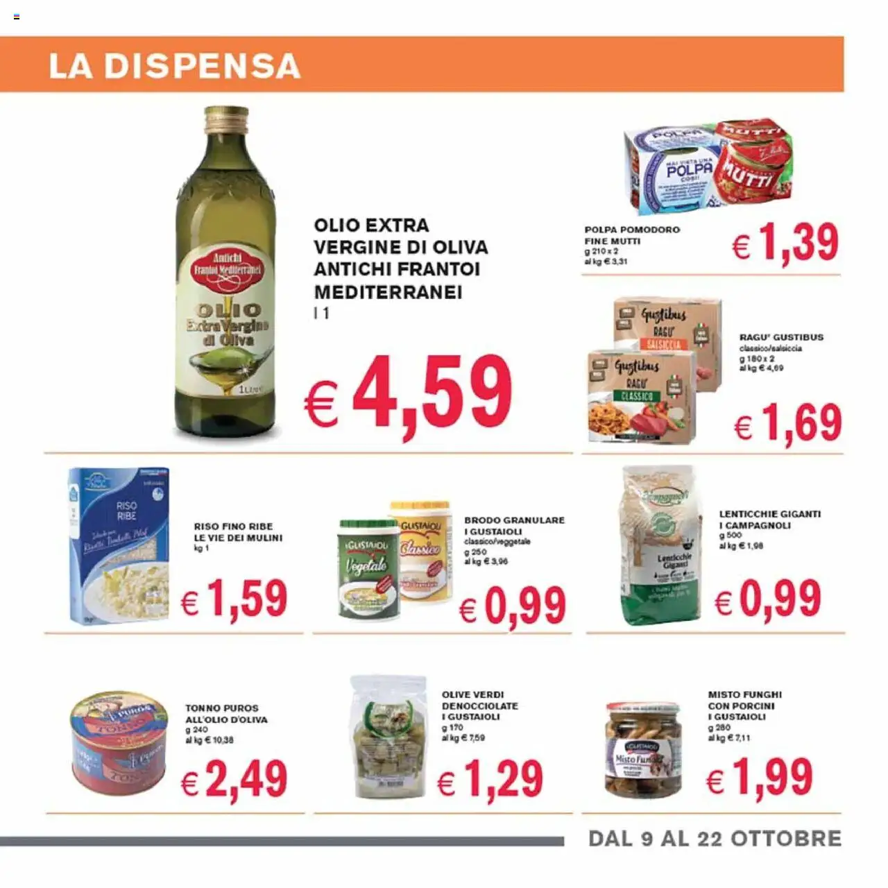 Volantino Coal del 09.10.2025 | Pagina: 9 | Prodotti: Riso, Olio, Olive, Ragú