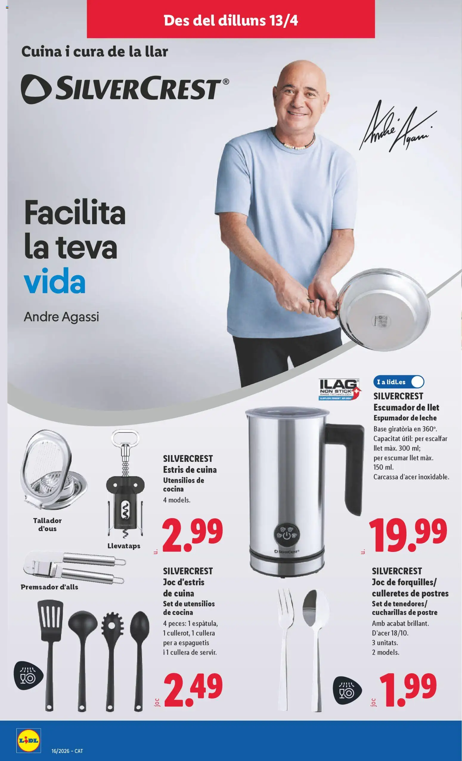Lidl folleto de bazar │ válido desde el 13.04.2026 | Página: 8 | Productos: Leche, Cocina, Βύσμα τροφοδοσίας