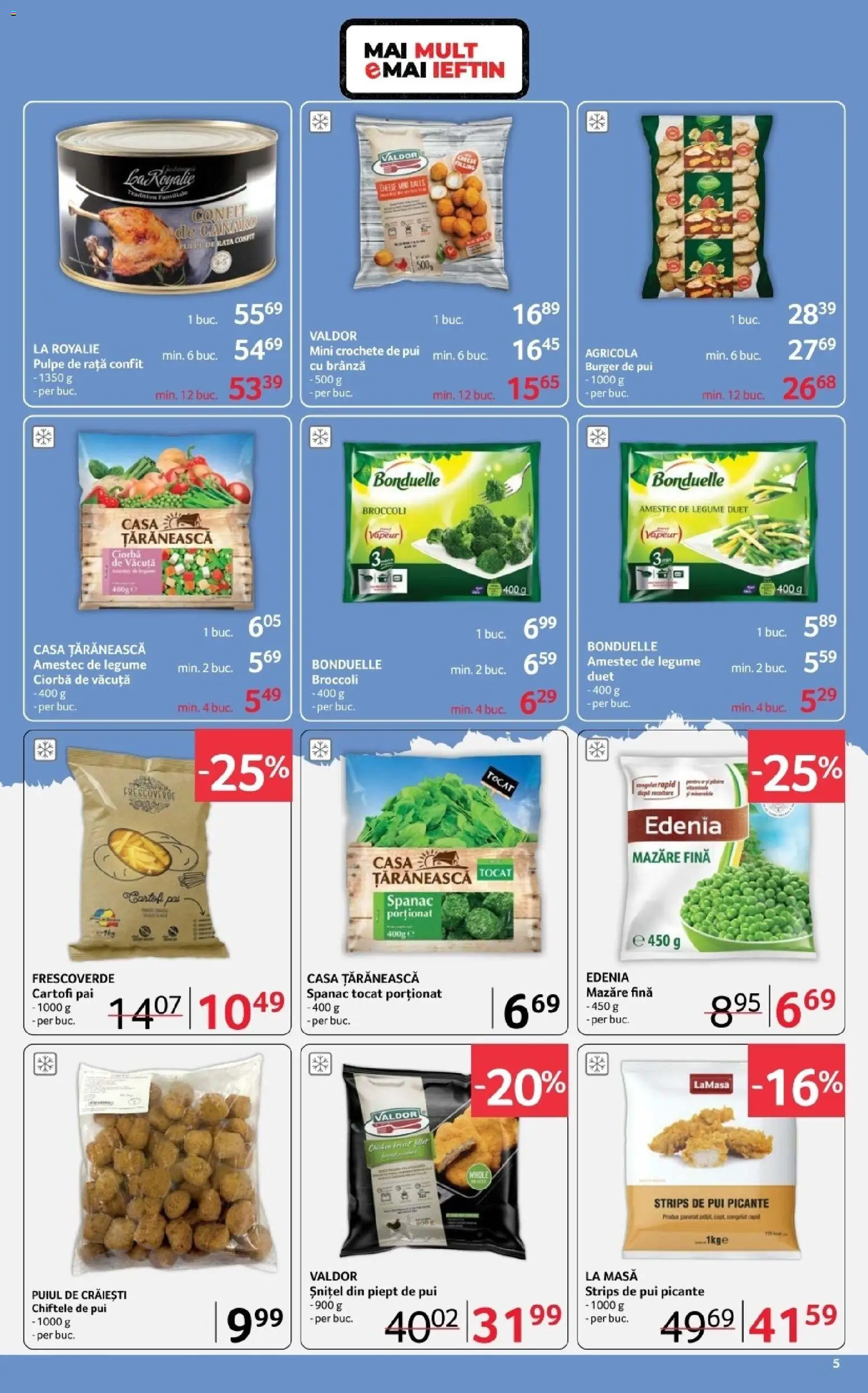 Noul catalog Selgros – valabil de la 20.02.2026 | Pagină: 5 | Produse: Mazăre, Masă, Rață, Burger