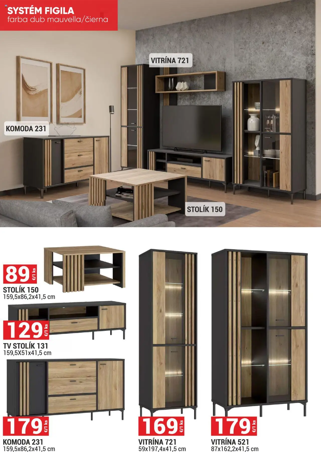 Merkury Market nábytok, sedačky, matrace │ platný od 01.08.2025 | Strana: 28 | Produkty: Tv, Tv stolik, Komoda