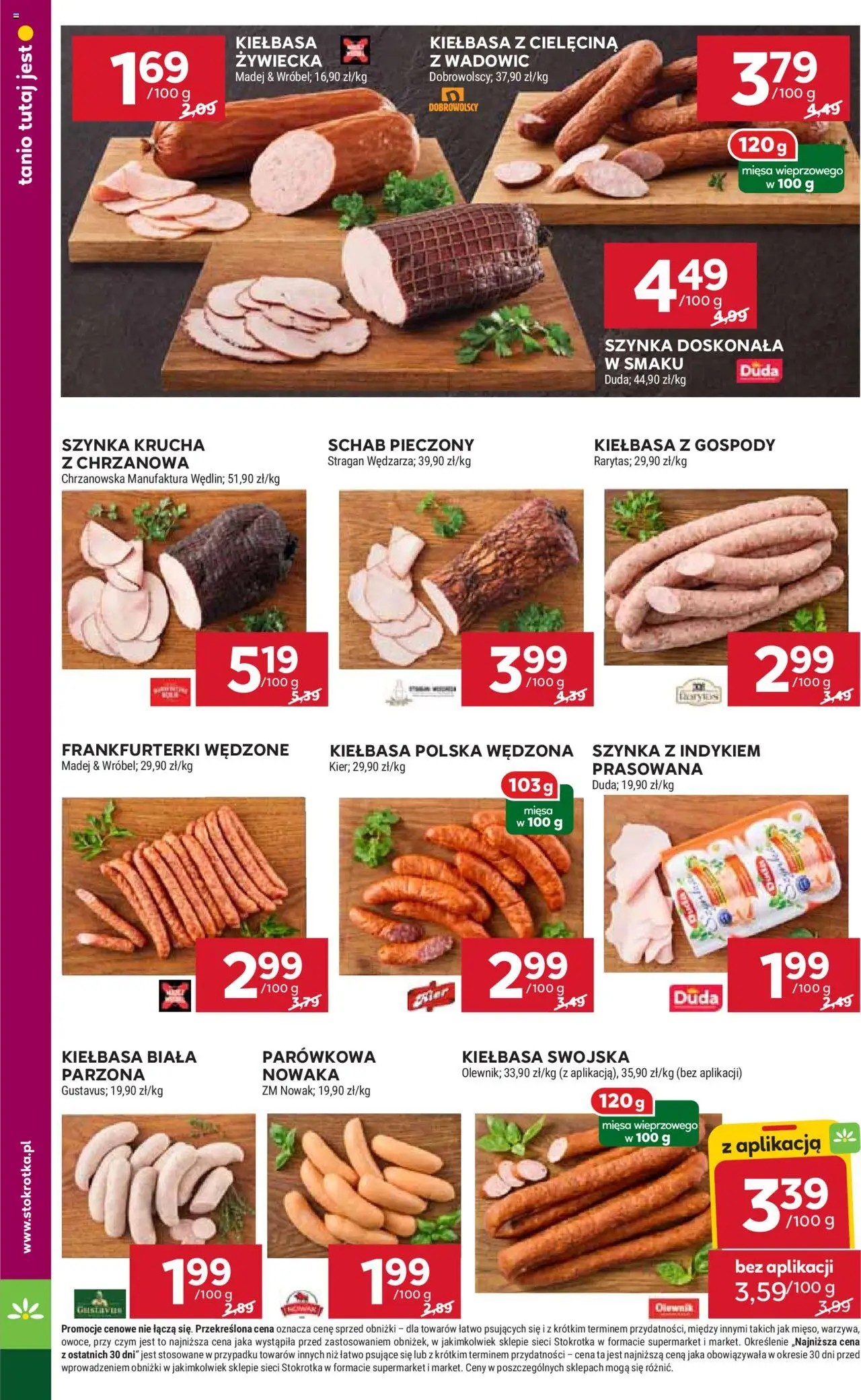 Stokrotka Gazetka od 16.10.2025 | Strona: 8 | Produkty: Kiełbasa, Schab, Frankfurterki, Schab pieczony