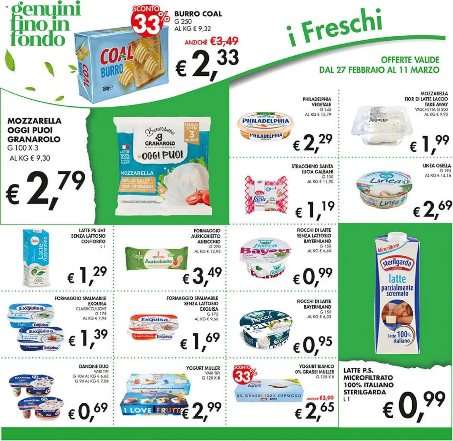 Volantino Coal del 27.02.2026 | Pagina: 10 | Prodotti: Fiocchi, Sale, Formaggio, Burro