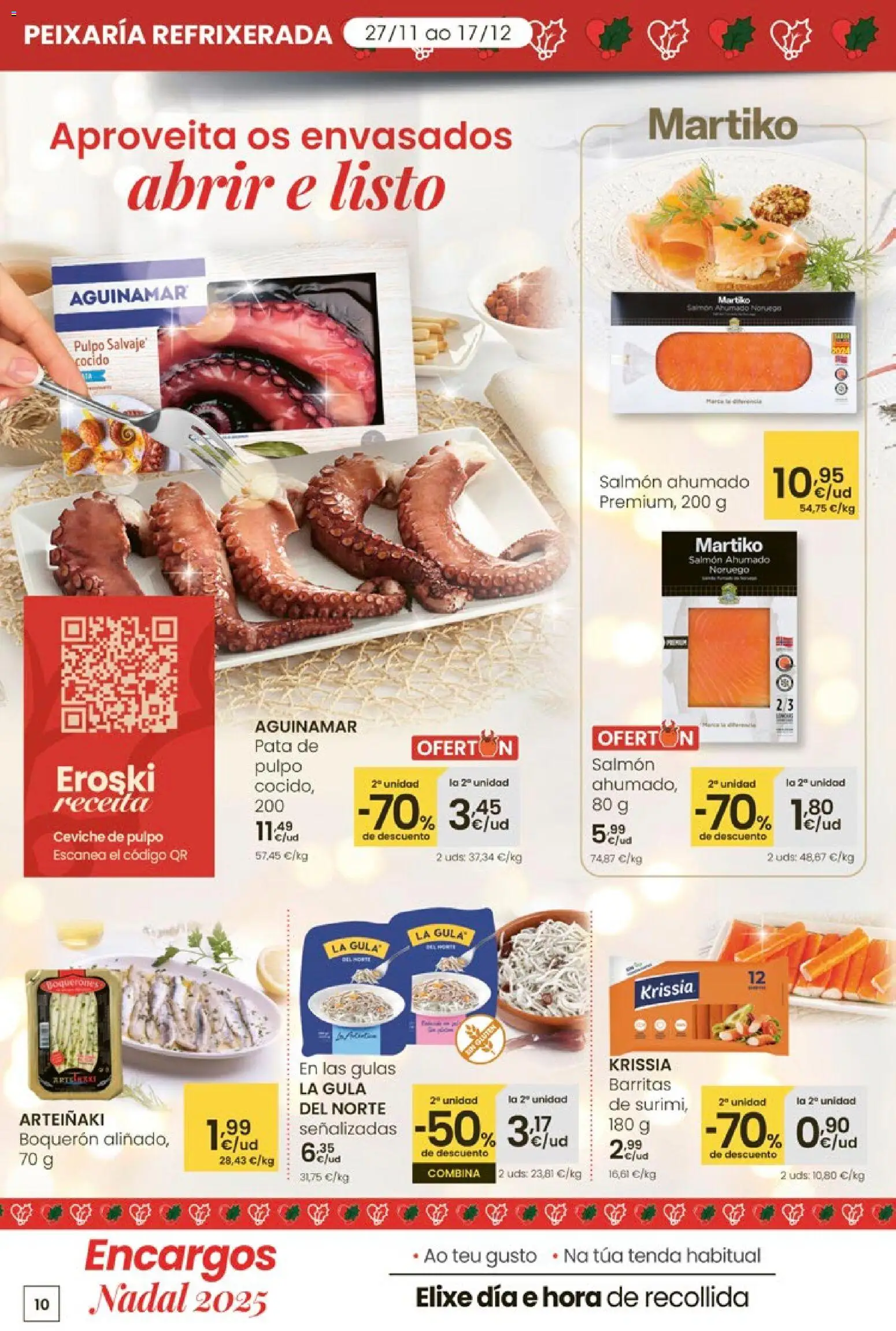 Eroski - Center │ válido desde el 27.11.2025 | Página: 10 | Productos: Salmón ahumado