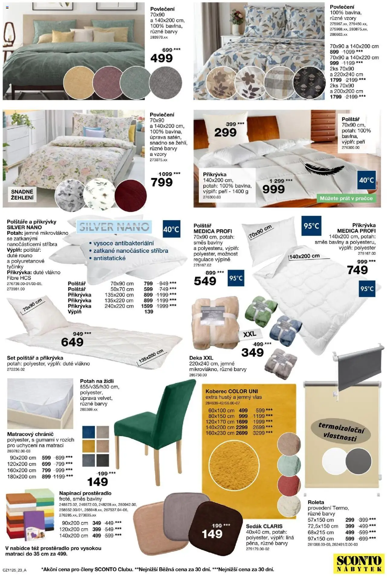 Sconto nábytek leták od 27.08.2025 | Strana: 23 | Produkty: Polštáře, Velvet, Nábytek, Přikrývka