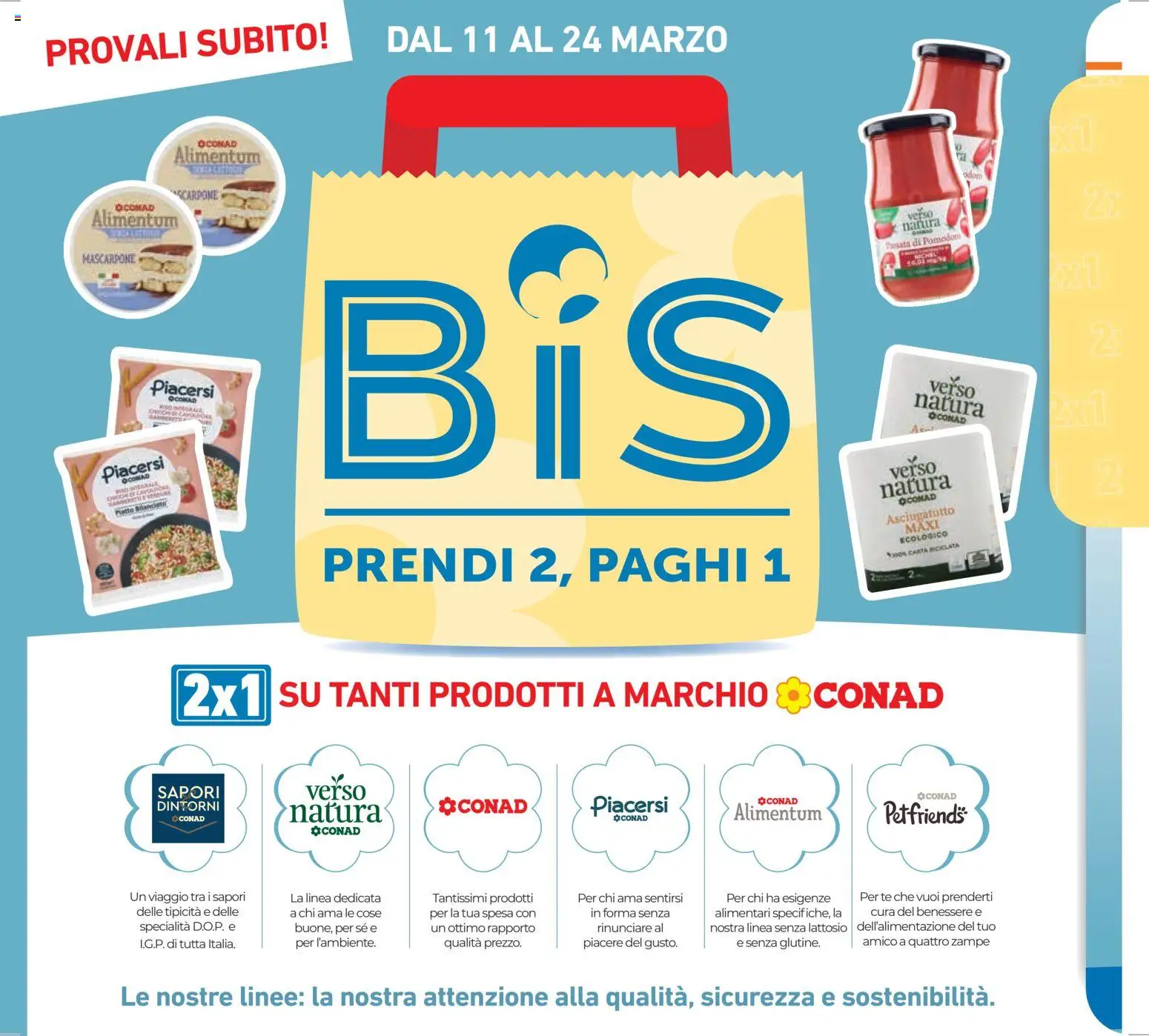 Volantino Conad del 11.03.2026 | Pagina: 4 | Prodotti: Verdure, Piatto, Mascarpone, Asciugatutto