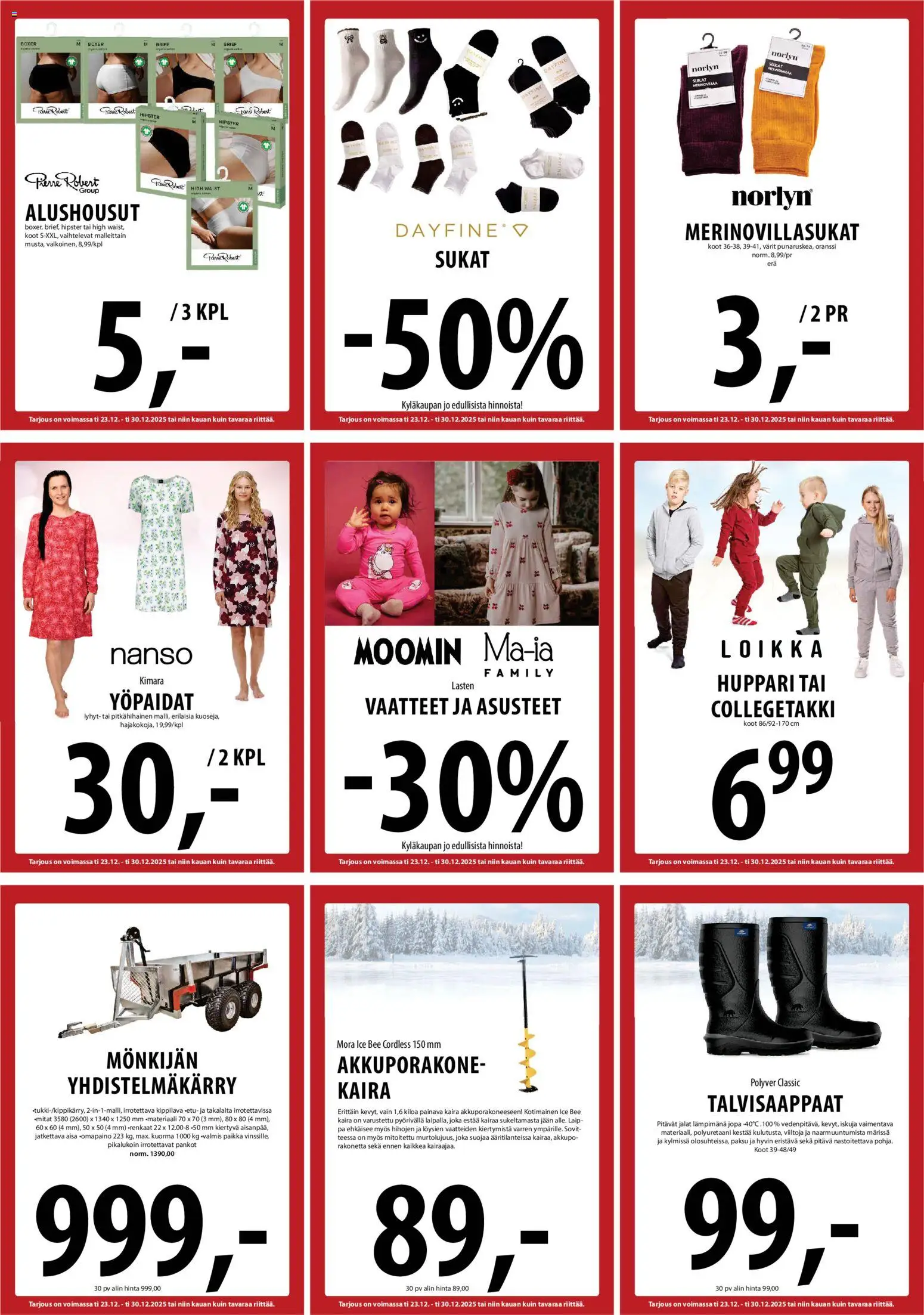 Tuuri tarjoukset – voimassa 23.12.2025 alkaen | Sivu: 19 | Tuotteet: Vaatteet, Huppari, Sukat, Alushousut