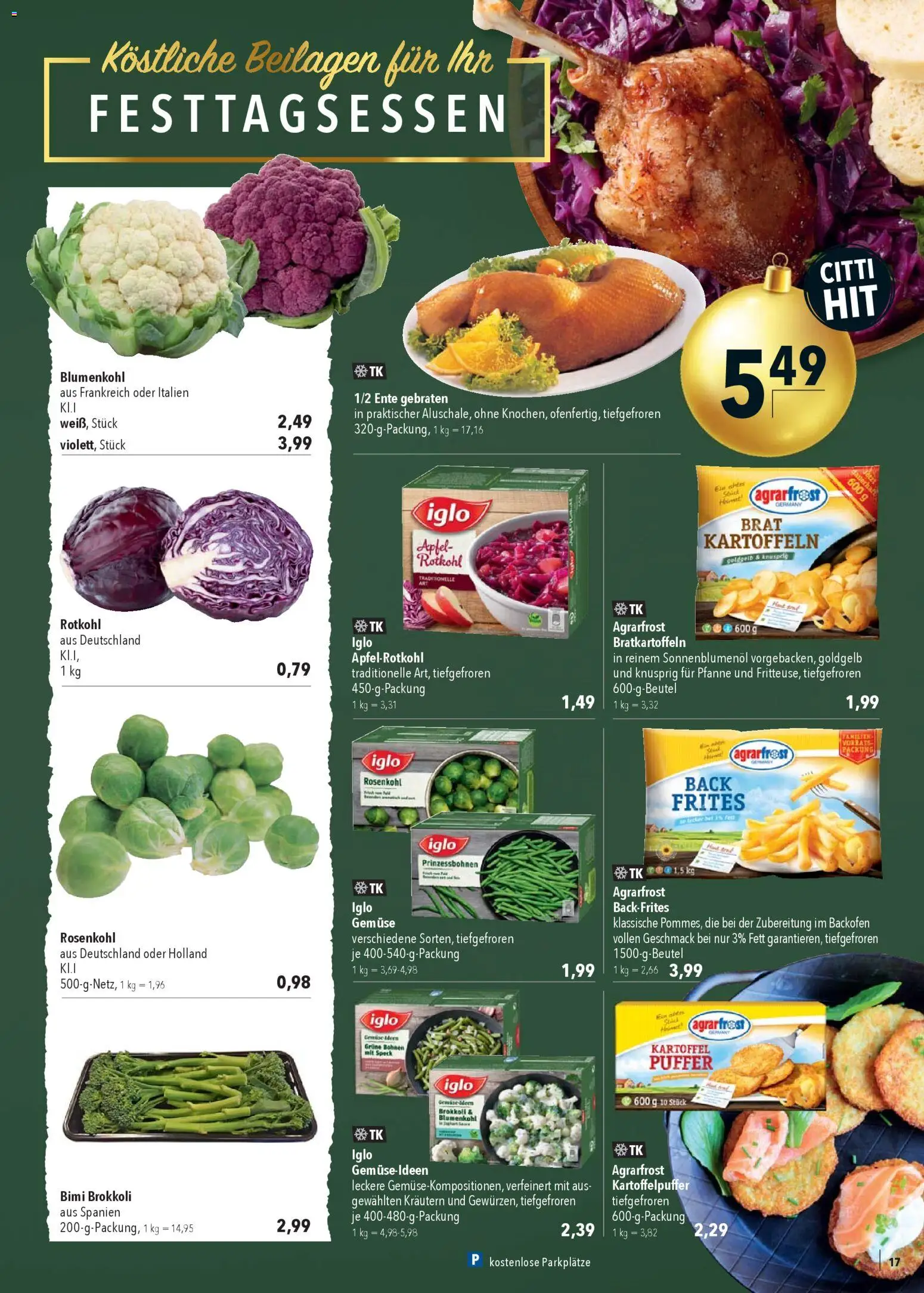 CITTI Markt Prospekt 	 – gültig ab 17.12.2025 | Seite: 17 | Produkte: Iglo, Äpfel, Gemüse, Backofen