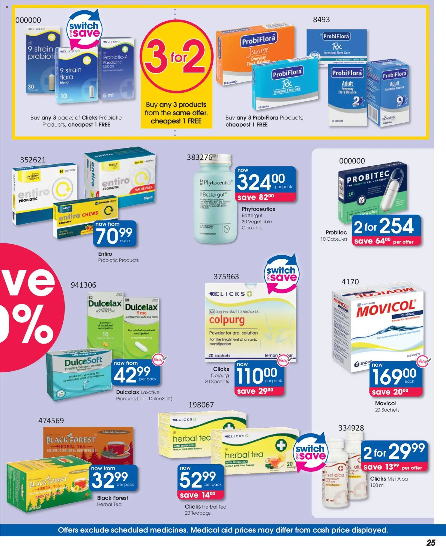 New Clicks catalogue – valid from 23.10.2025 | Page: 25 | Products: Switch, Tea, Lemon, Lime