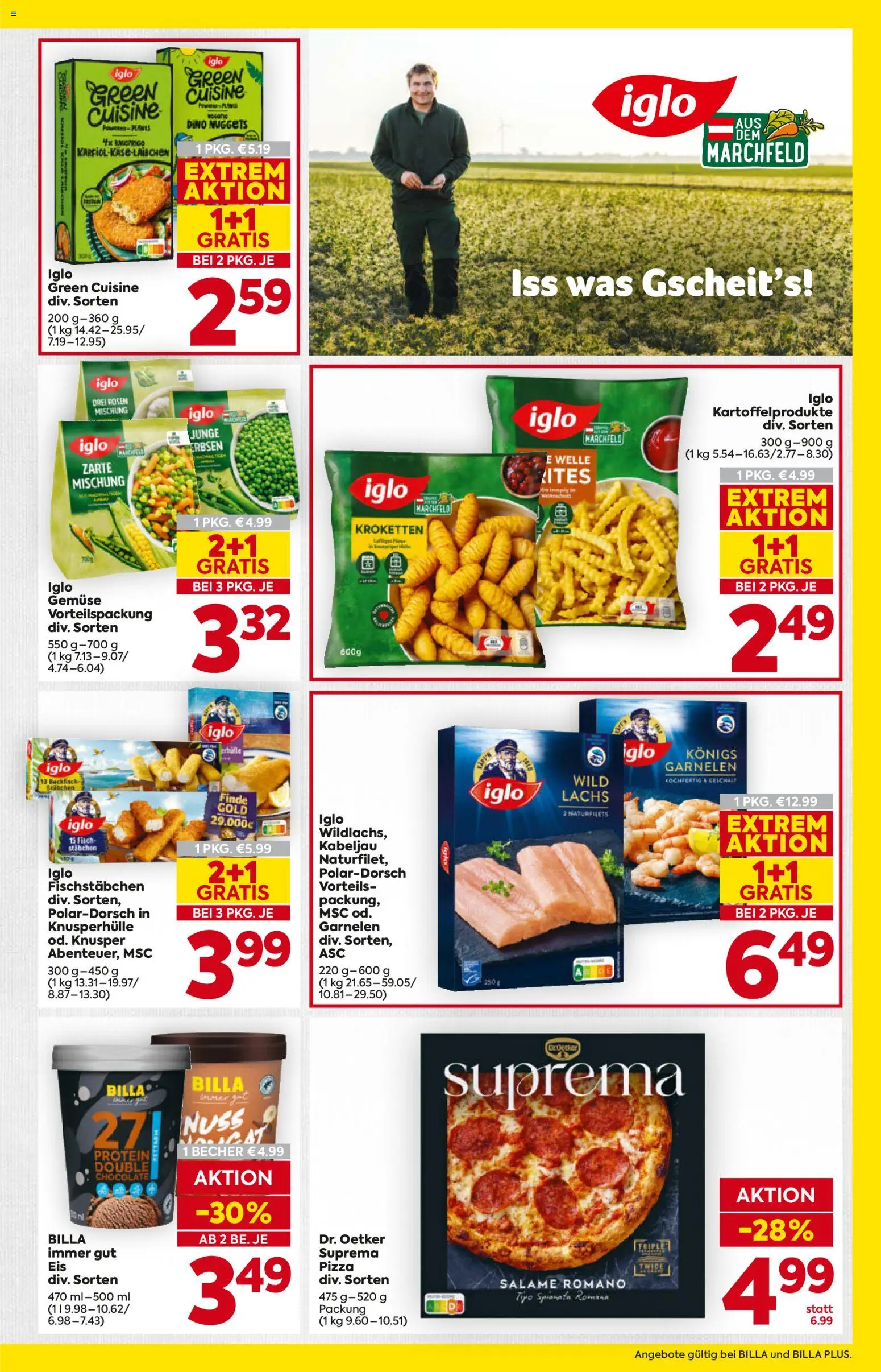 Billa AT akciós ujság - amely érvényes a következő dátumtól: 22.01.2026 | Oldal: 13 | Termékek: Nuggets, Protein, Pizza