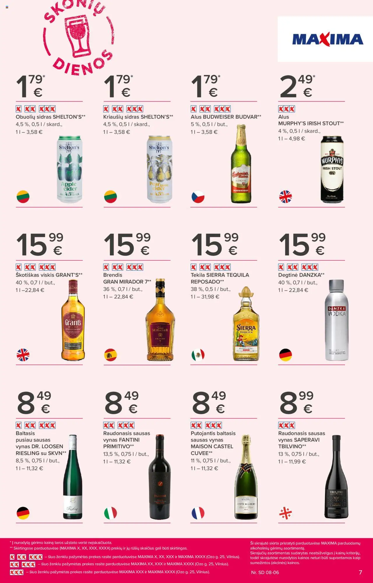 MAXIMA - Leidinys - Skonių dienos│galioja nuo 24.07.2025 | Puslapis: 7 | Prekių: Degtinė, Viskis, Vynas, Alus