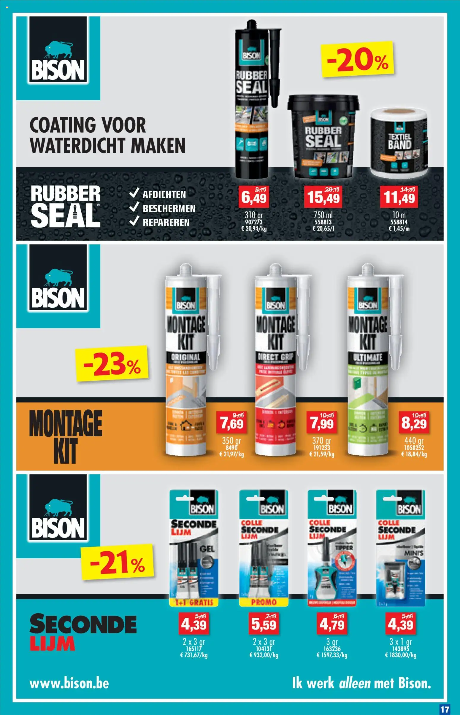 {H1} | Pagina: 17 | Producten: Lijm