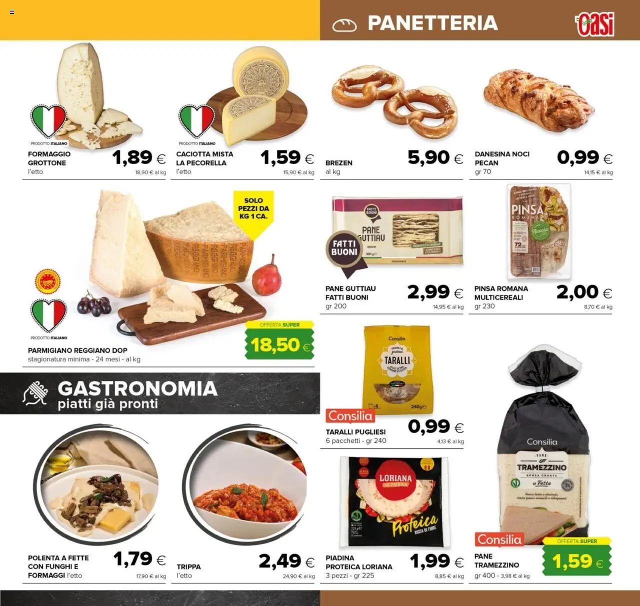 Volantino Oasi del 25.09.2025 | Pagina: 5 | Prodotti: Noci, Parmigiano reggiano, Tramezzino, Parmigiano