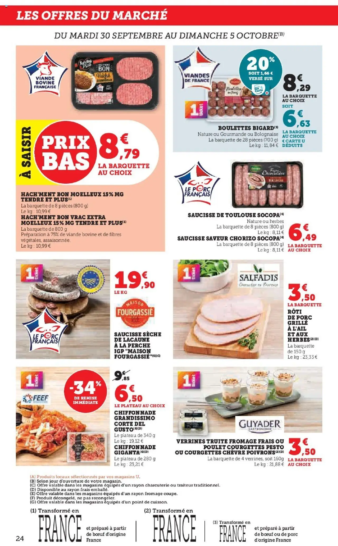 {H1} | Page: 24 | Produits: Chorizo, Verrines, Fromage, Viande bovine