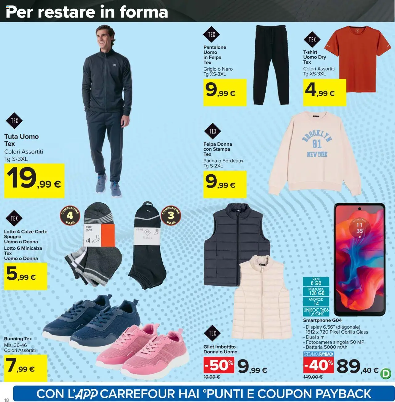 Volantino Carrefour del 15.09.2025 | Pagina: 18 | Prodotti: Spugna, Gilet, Fotocamera, Batteria