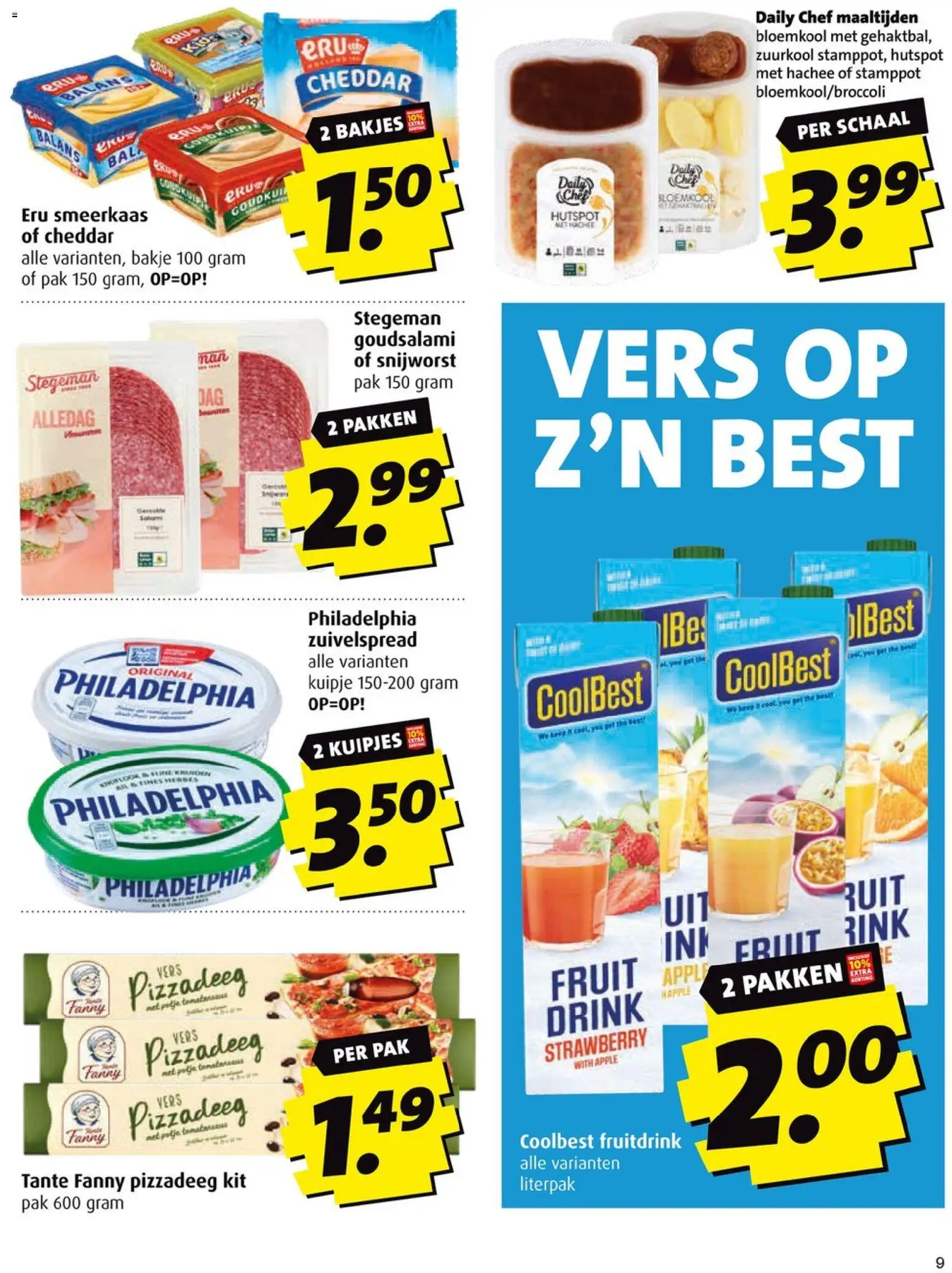 {H1} | Pagina: 9 | Producten: Bloemkool, Schaal, Kokusz, Fruit