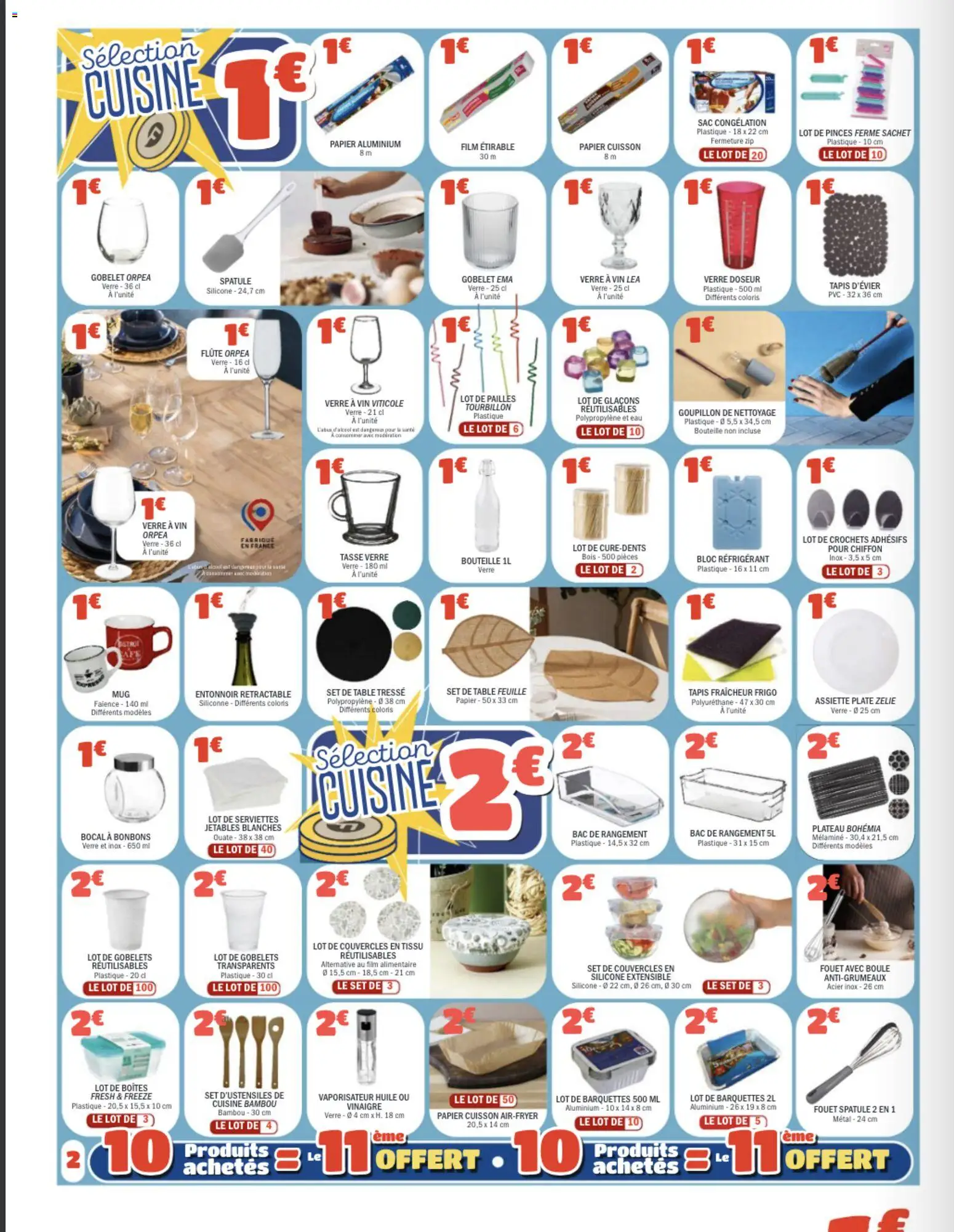 {H1} | Page: 2 | Produits: Pinces, Spatule, Frigo, Vaporisateur