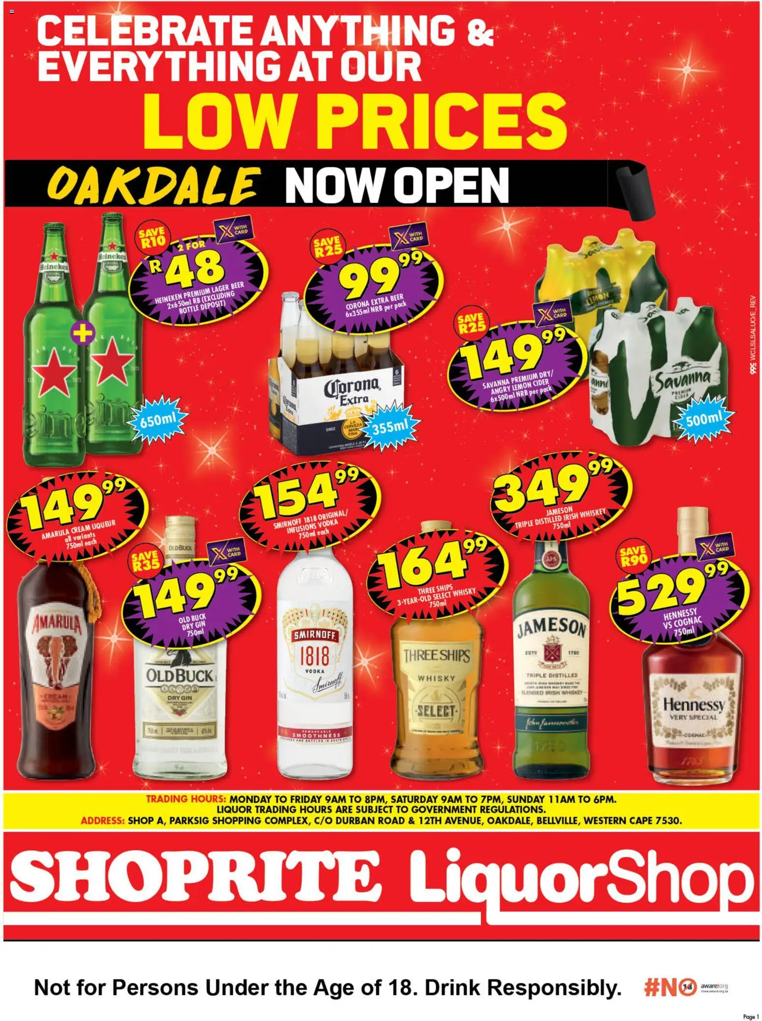 New Shoprite catalogue – valid from 23.02.2026 | Page: 1 | Products: Gin, Cream, Whiskey, Ensalada de quino