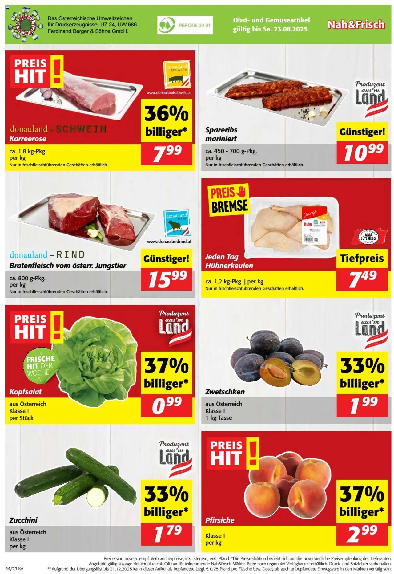 Nah und Frisch Flugblatt gültig ab 20.08.2025 | Seite: 8 | Produkte: Obst