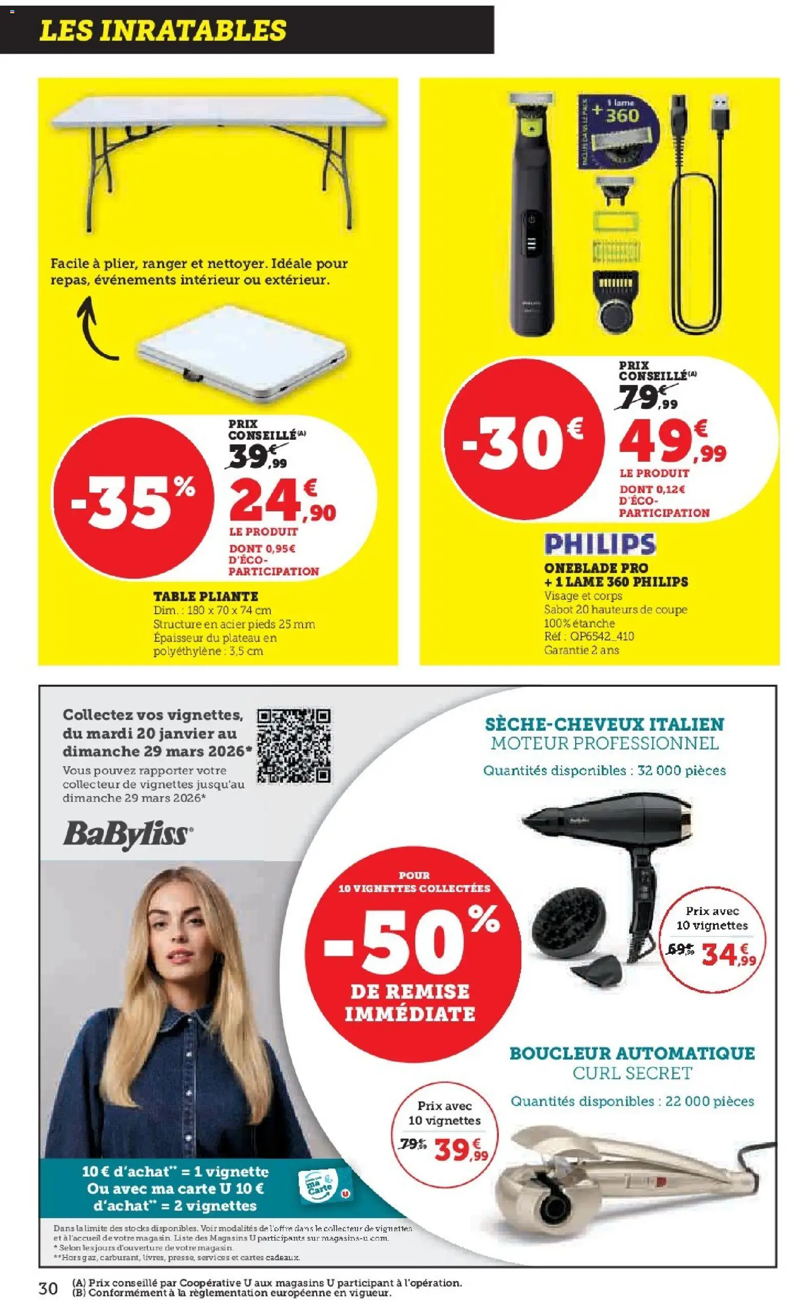 {H1} | Page: 30 | Produits: Plateau, Boucleur, Table, Table pliante