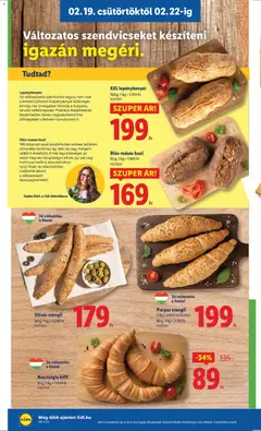 Olívás stangli, 80 g - amely érvényes a következő dátumtól: 19.02.2026 | Oldal: 4 | Termékek: Kifli, Stangli, Méz, Vaj