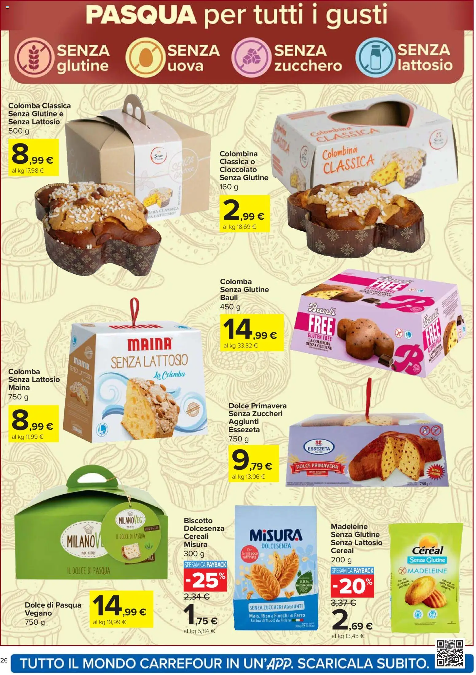 Volantino Carrefour del 24.03.2026 | Pagina: 26 | Prodotti: Cioccolato, Riso, Cereali, Farina