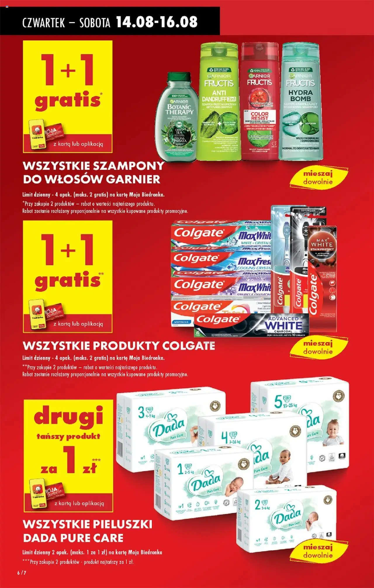 Biedronka gazetka - Oferta w tym tygodniu od 14.08.2025 | Strona: 6 | Produkty: Karta, Szampon, Pasta do zębów, Szczoteczka do zębów