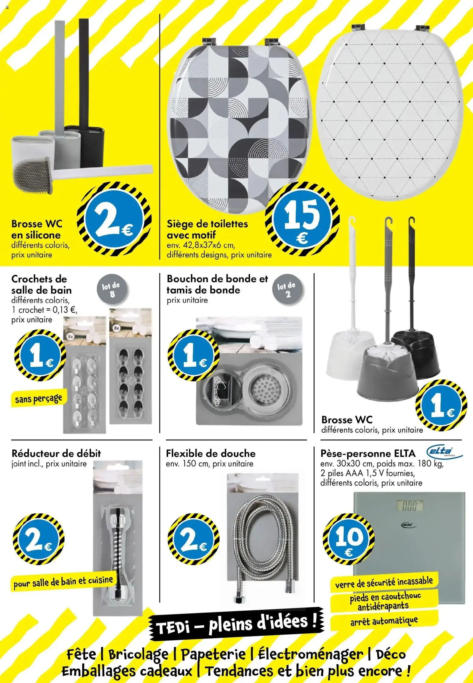 {H1} | Page: 13 | Produits: Tamis, Toilettes, Douche, Piles