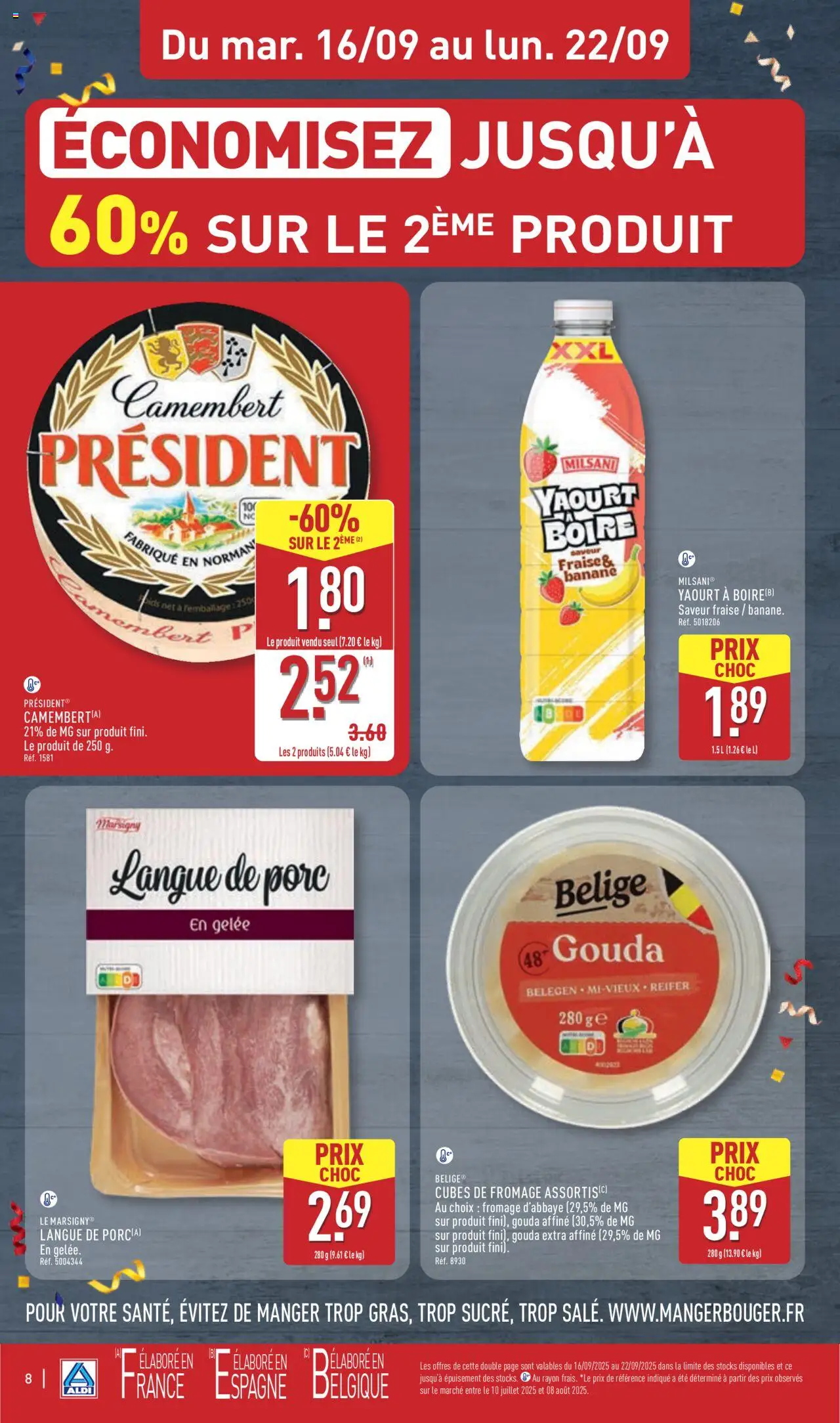  | Page: 11 | Produits: Yaourt à boire, Fromage, Gouda, Gelée