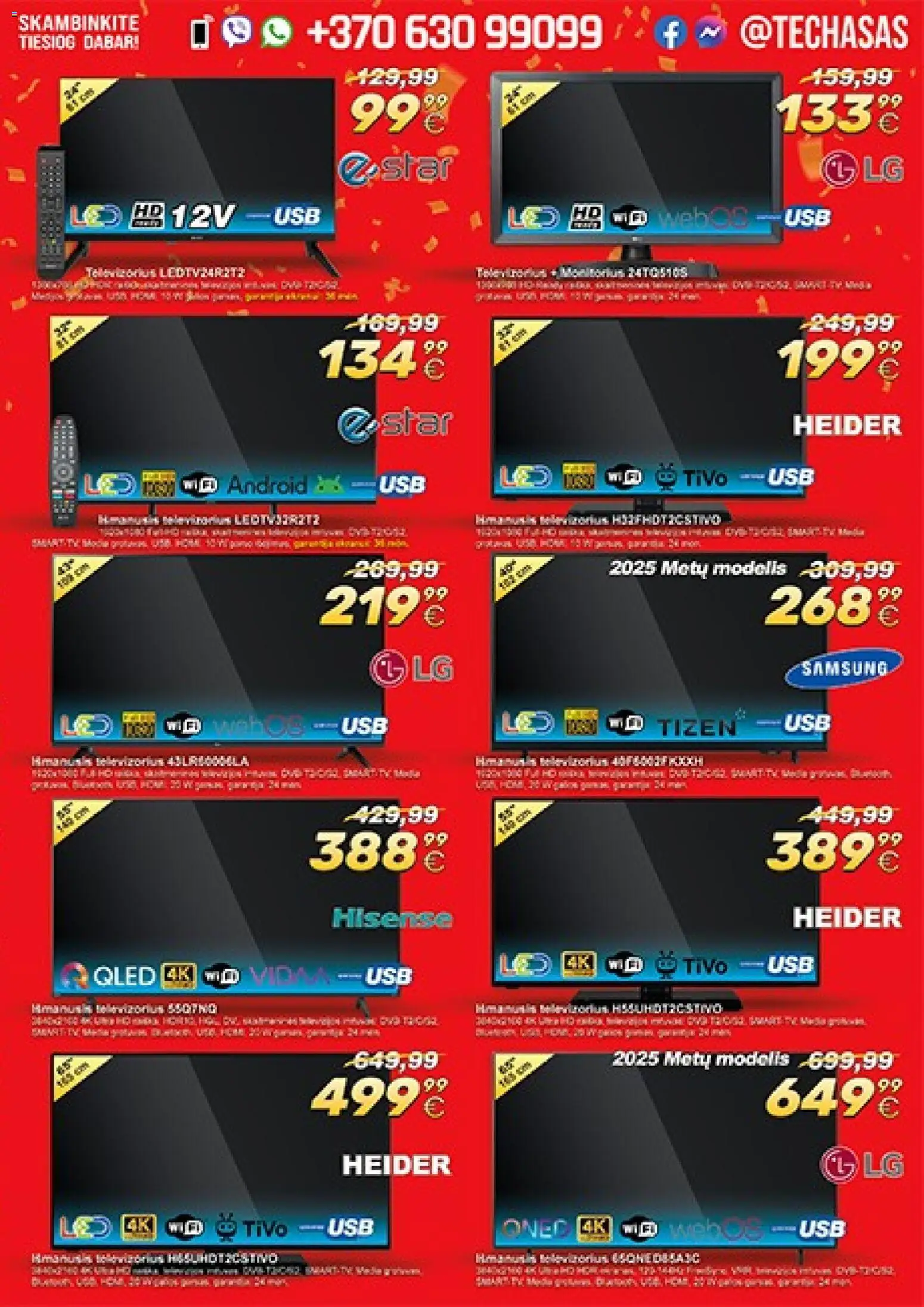 TECHasas akcijos nuo 14.01.2026 | Puslapis: 3 | Prekių: Televizorius, USB