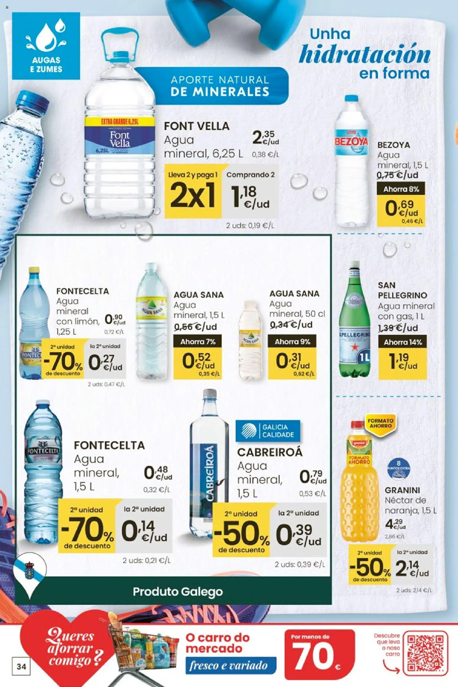 Eroski - Quieres ahorrar conmigo │ válido desde el 26.03.2026 | Página: 34 | Productos: Néctar, Agua mineral