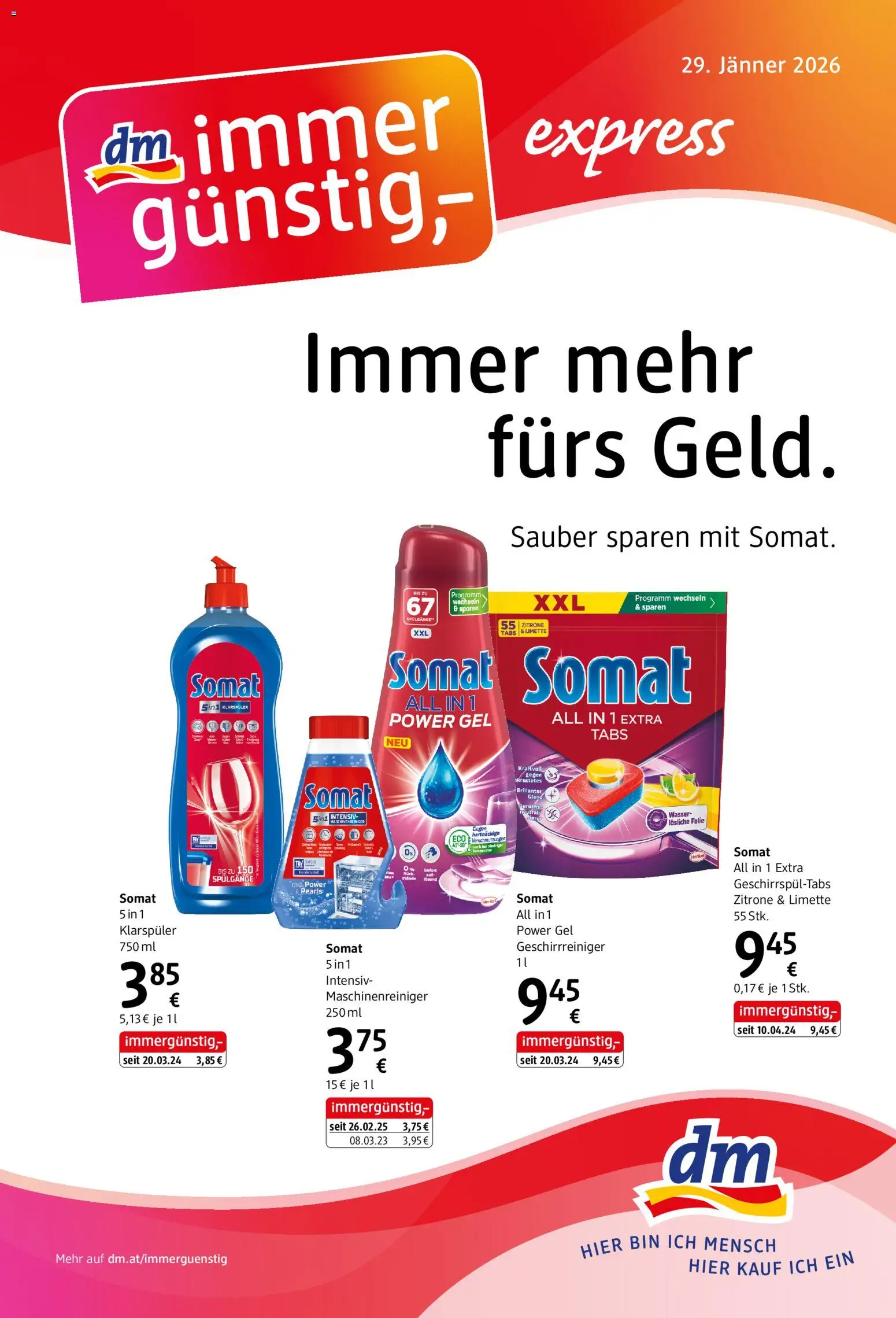 dm drogerie markt Flugblatt Februar 2026 gültig ab 29.01.2026 | Seite: 1 | Produkte: Klarspüler, Wasser, Zitrone, Limette