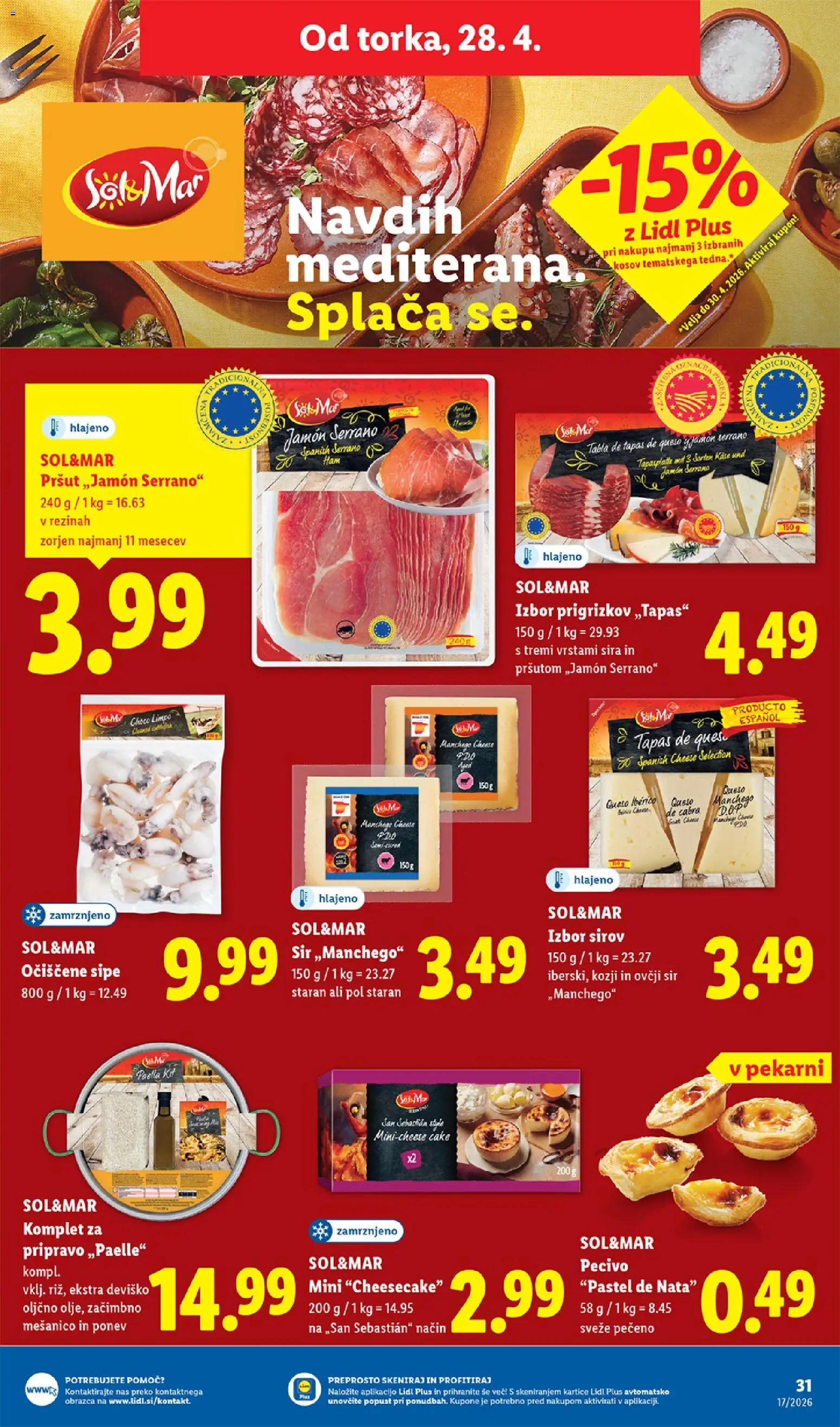 Novi Lidl katalog ponudbe – veljaven od 23.04.2026 | Stran: 61 | Izdelki: Pršut, Sir