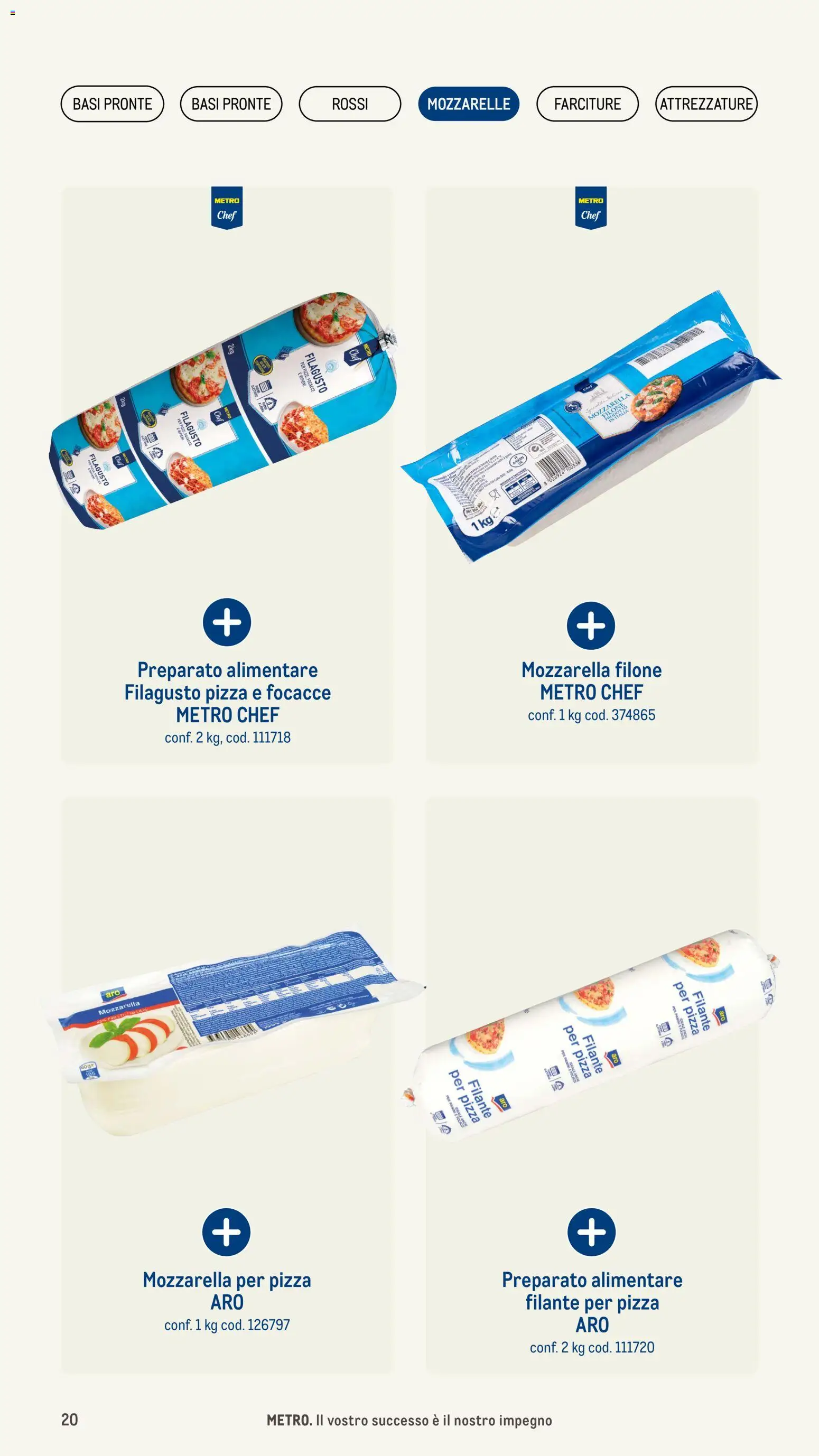 Volantino Metro del 08.01.2026 | Pagina: 20 | Prodotti: Pizza, Mozzarella